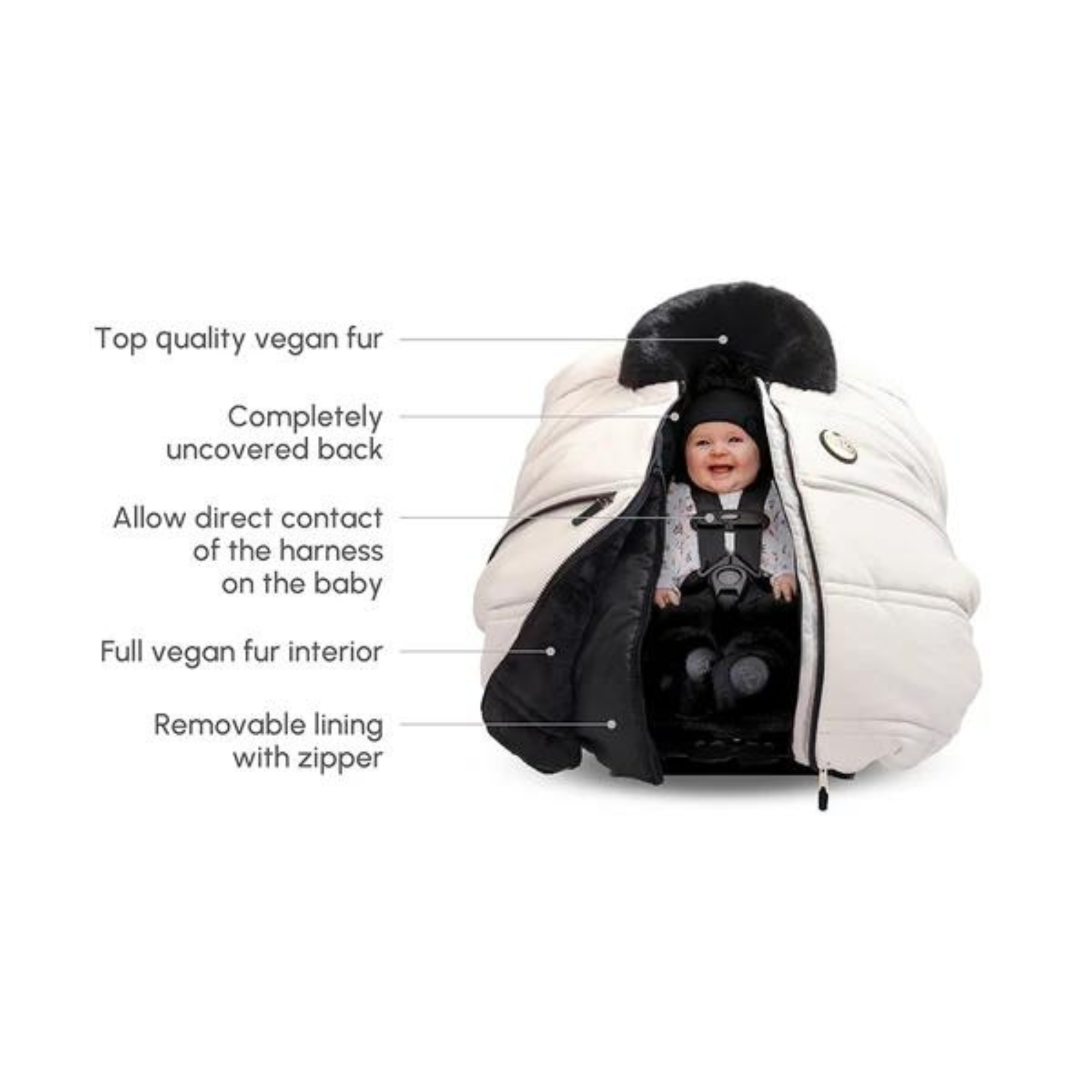 PETIT COULOU 3 Seasons Car Seat Cover - Prestige Collection