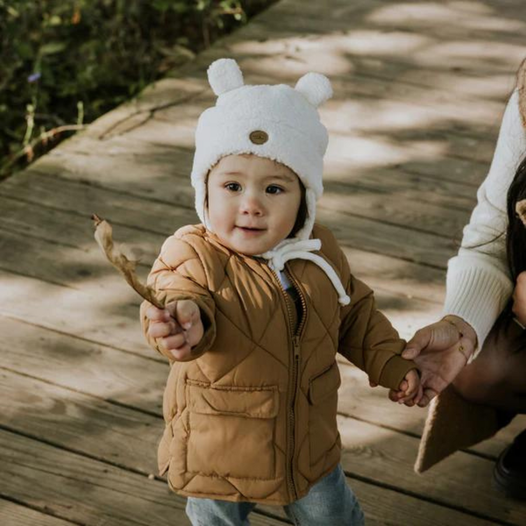 PETIT COULOU Teddy Bear Hat - Sherpa