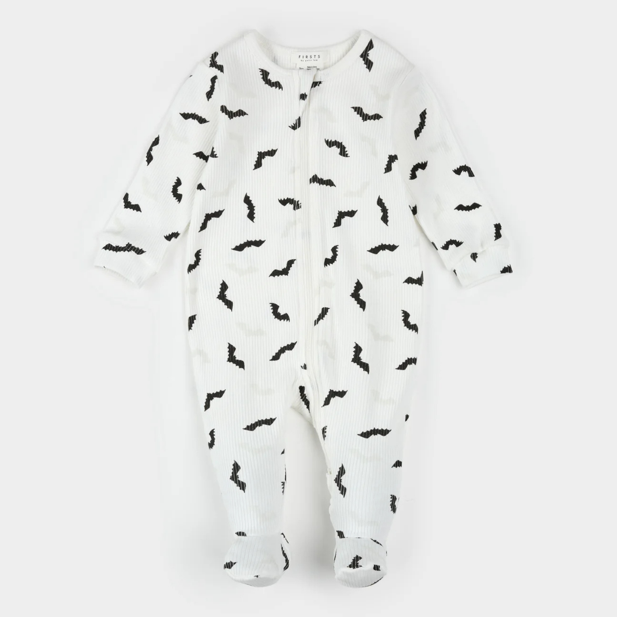 Imprimé Bats GITD PETIT LEM sur pyjama blanc cassé