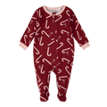 PETIT LEM Candy Cane Print on Red Sleeper