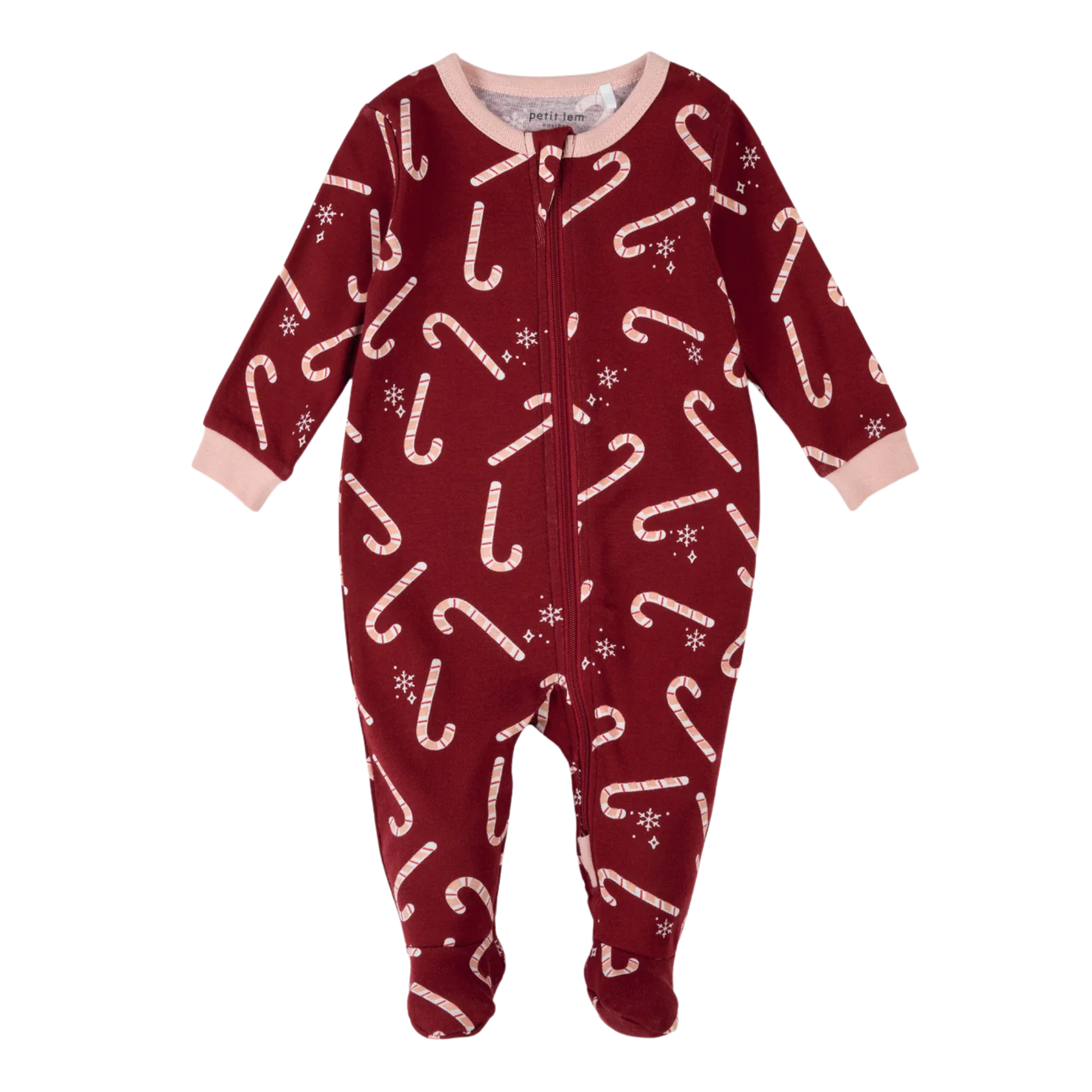 Imprimé canne à sucre PETIT LEM sur dormeuse rouge