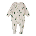PETIT LEM Christmas Tree Print on Creme Sleeper