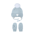 PETIT LEM Hat and Mitts - Light Blue