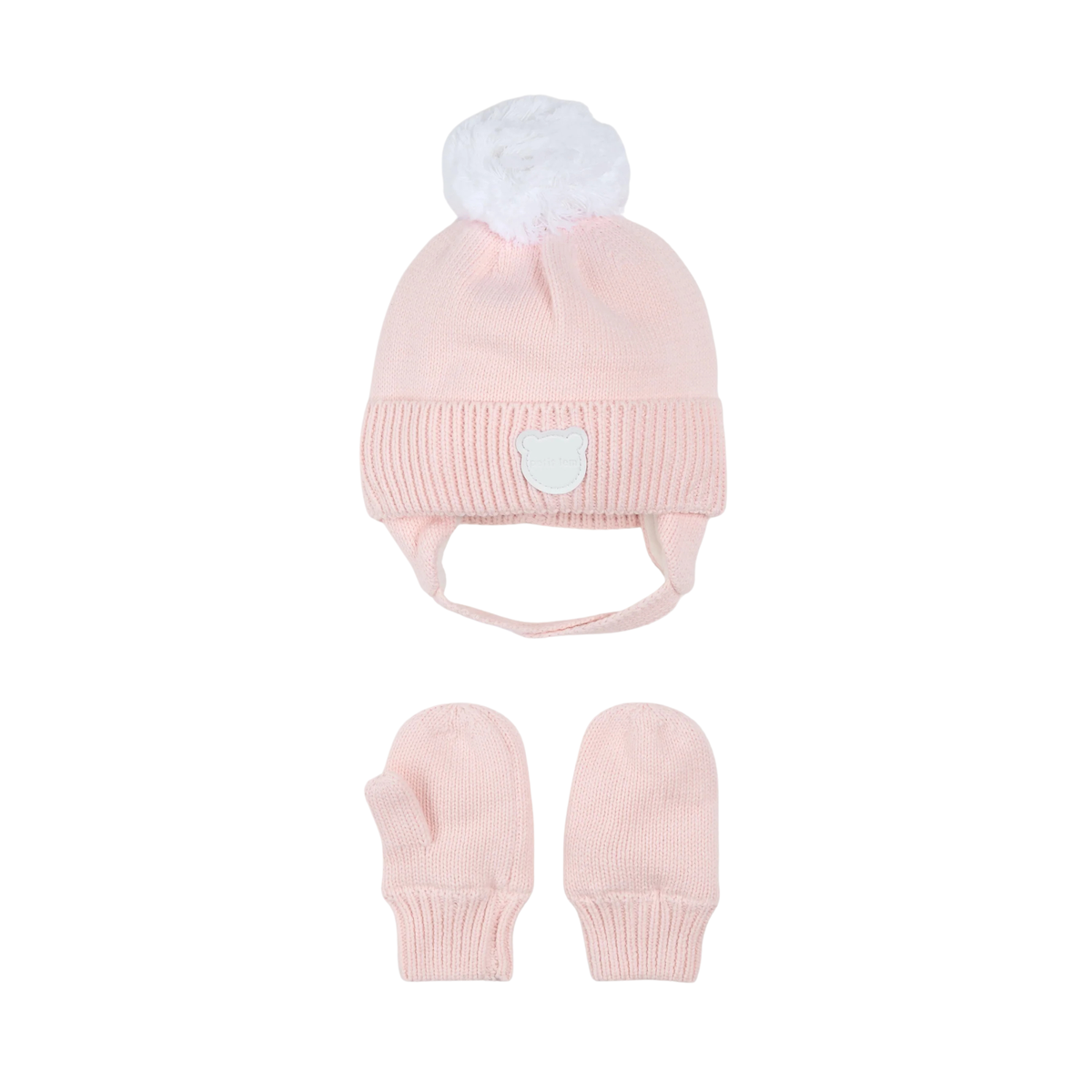 PETIT LEM Hat and Mitts - Light Pink