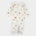 PETIT LEM Macaron Print on Antique White Sleeper
