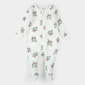 PETIT LEM Mistletoe Print on Off-White Sleeper