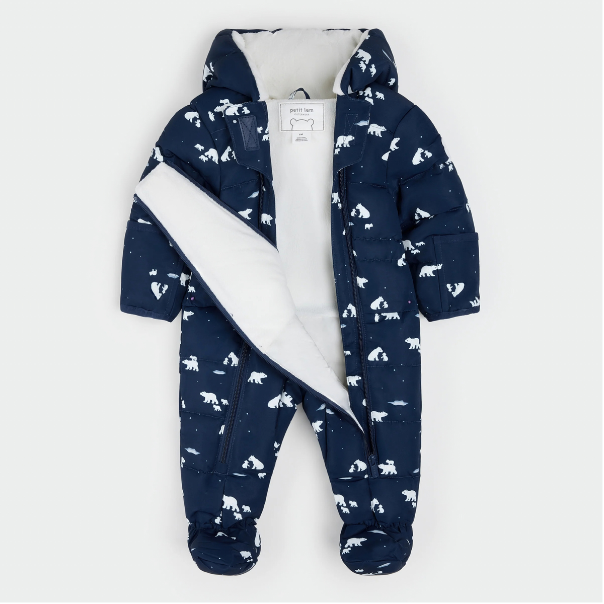 PETIT LEM One-Piece Snowsuit - Polar Bears