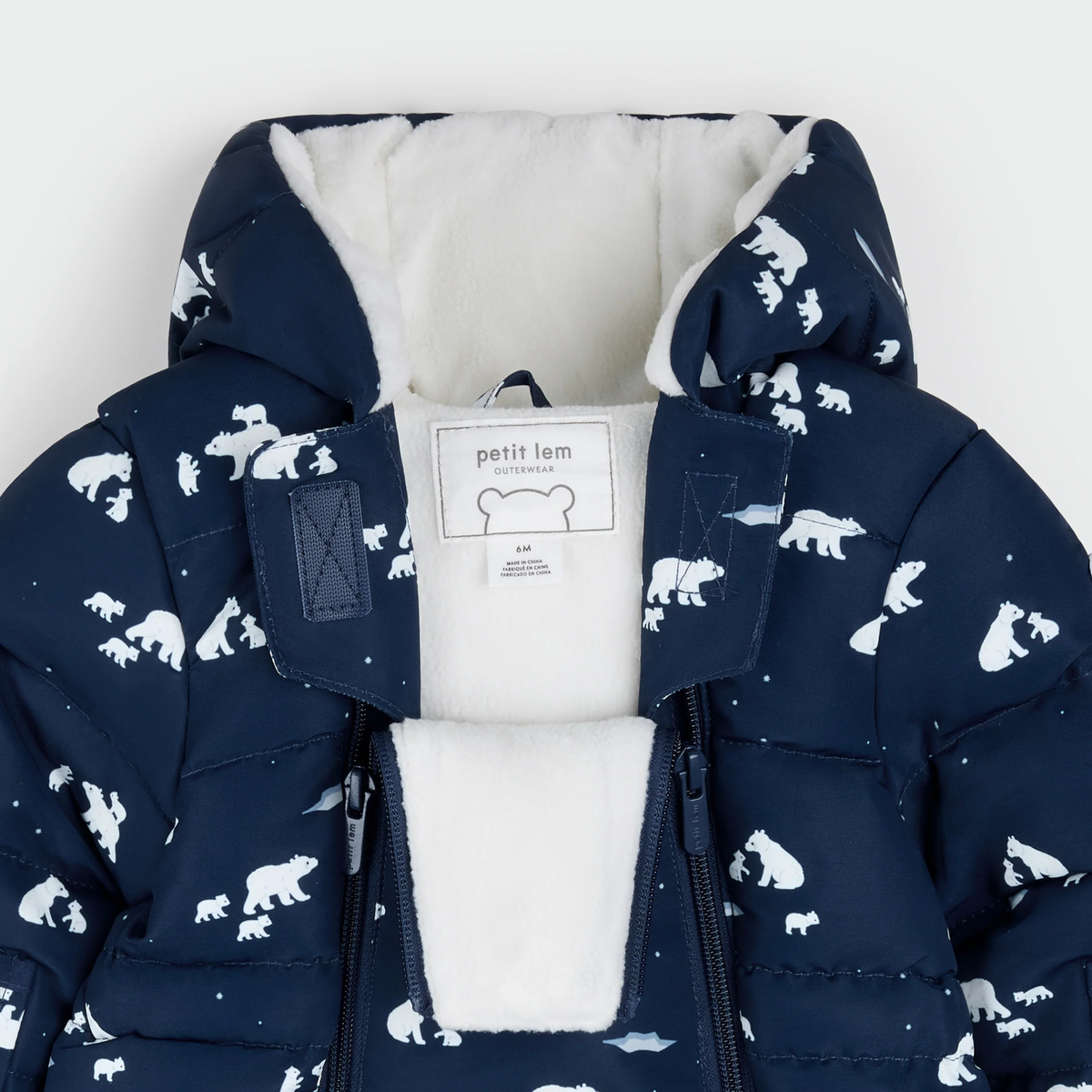 PETIT LEM One-Piece Snowsuit - Polar Bears