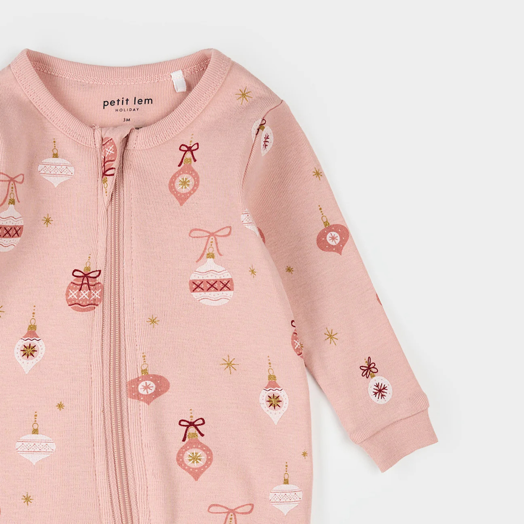 Ornement PETIT LEM imprimé sur dormeuse rose