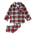PETIT LEM Red Tartan Plaid Flannel 1-Piece PJ Set