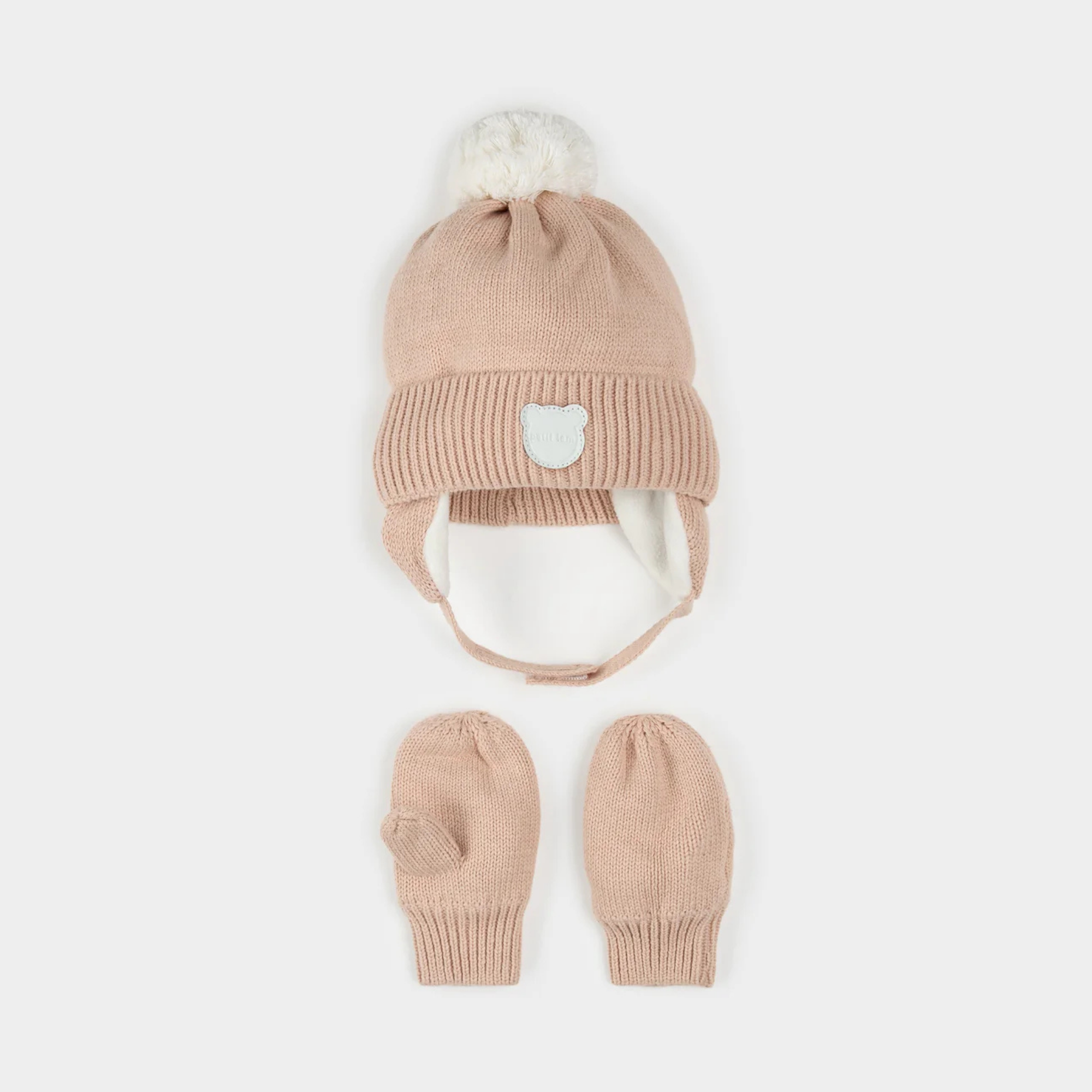 PETIT LEM Rose Winter Hat and Mitts