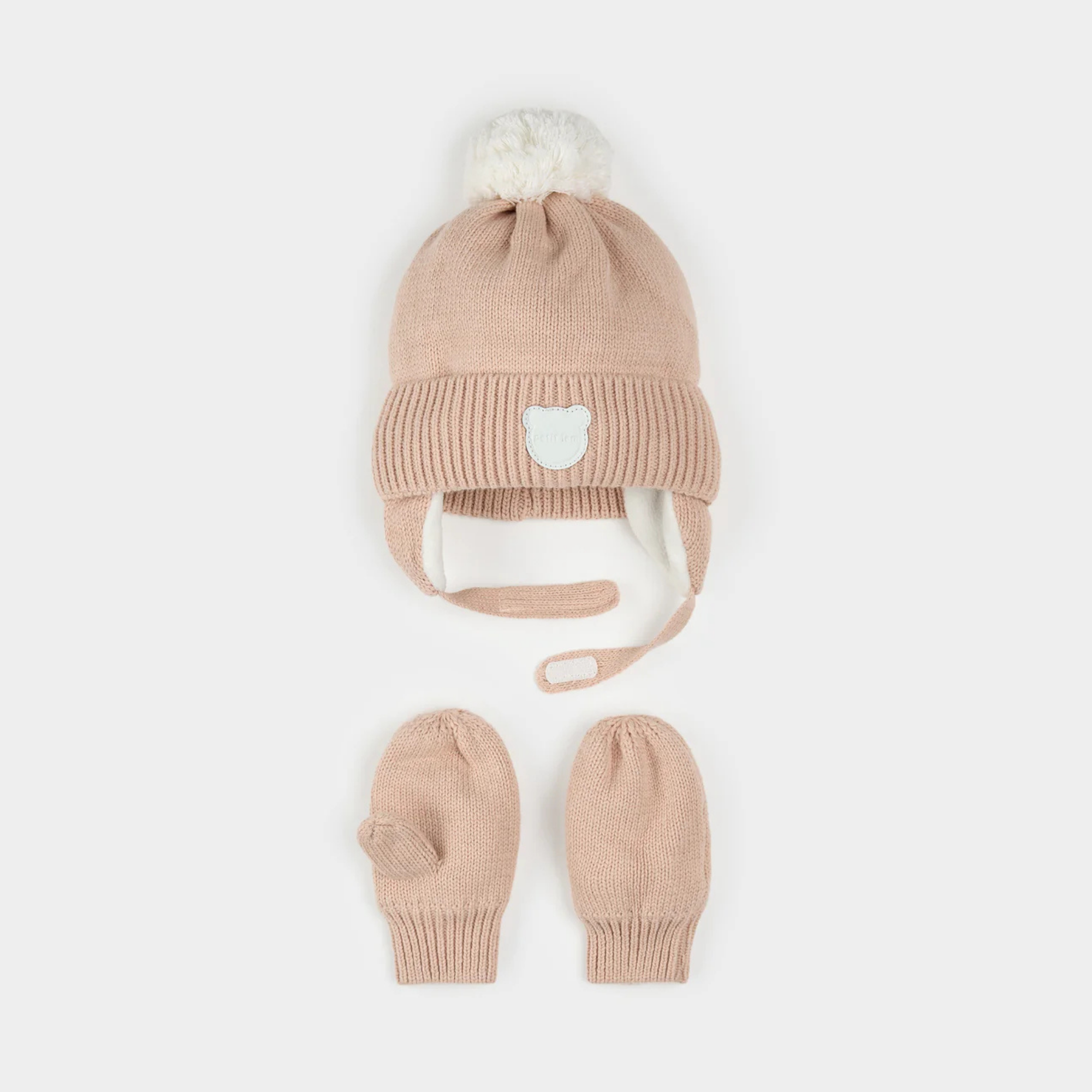 PETIT LEM Rose Winter Hat and Mitts