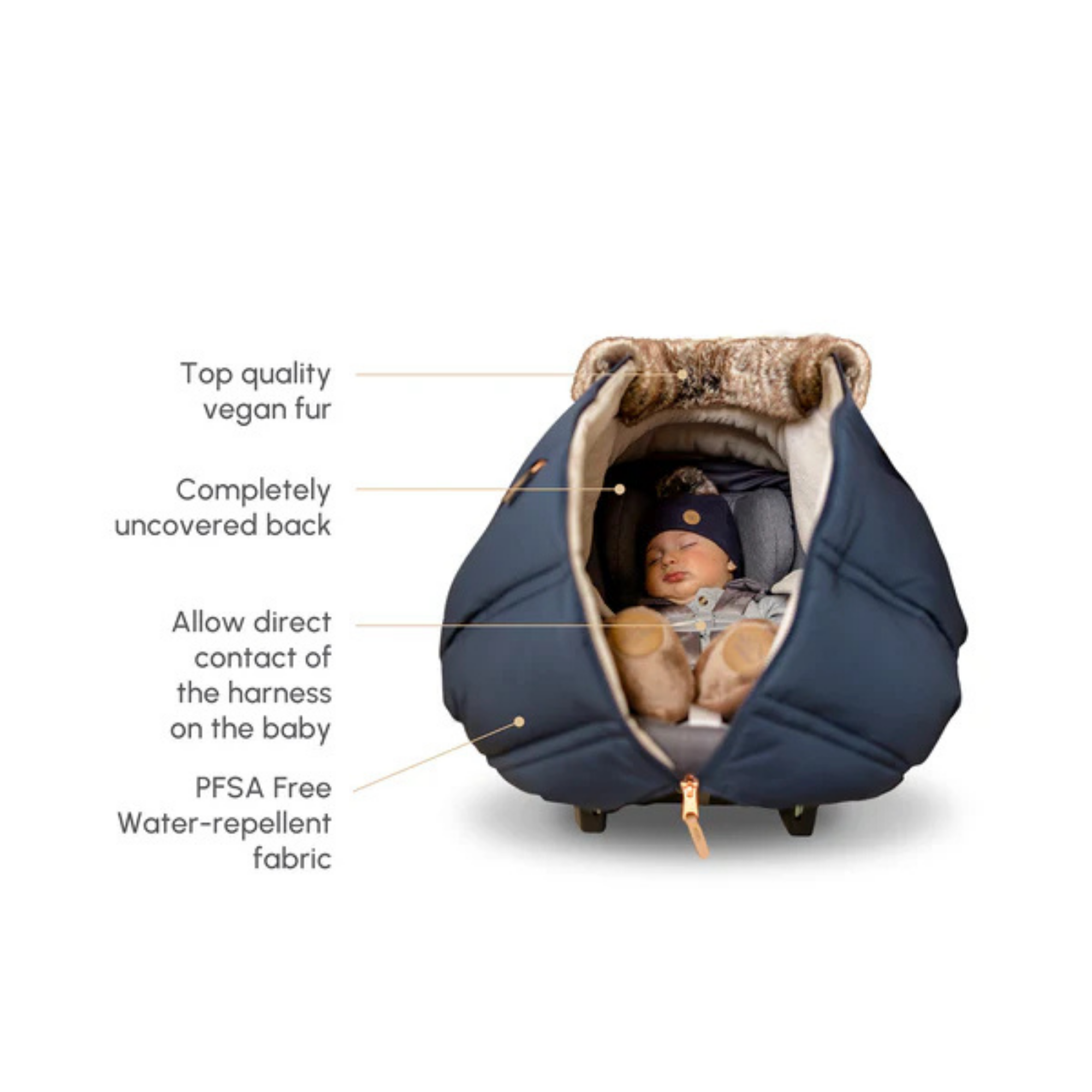 PETIT COULOU Winter Baby Car Seat Cover