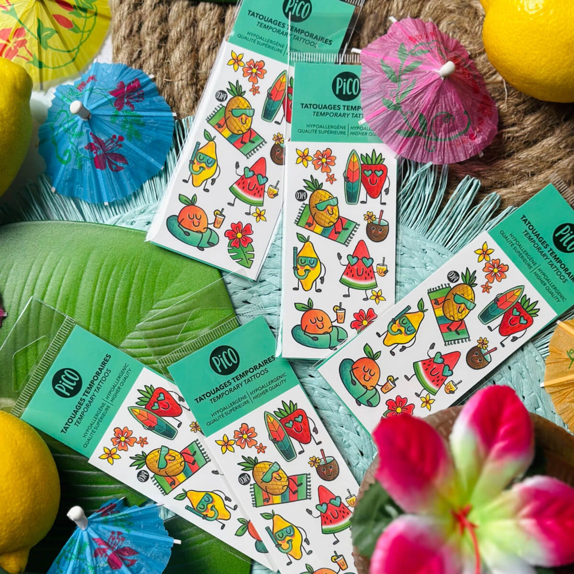 PICO TATOO Fruits à la plage