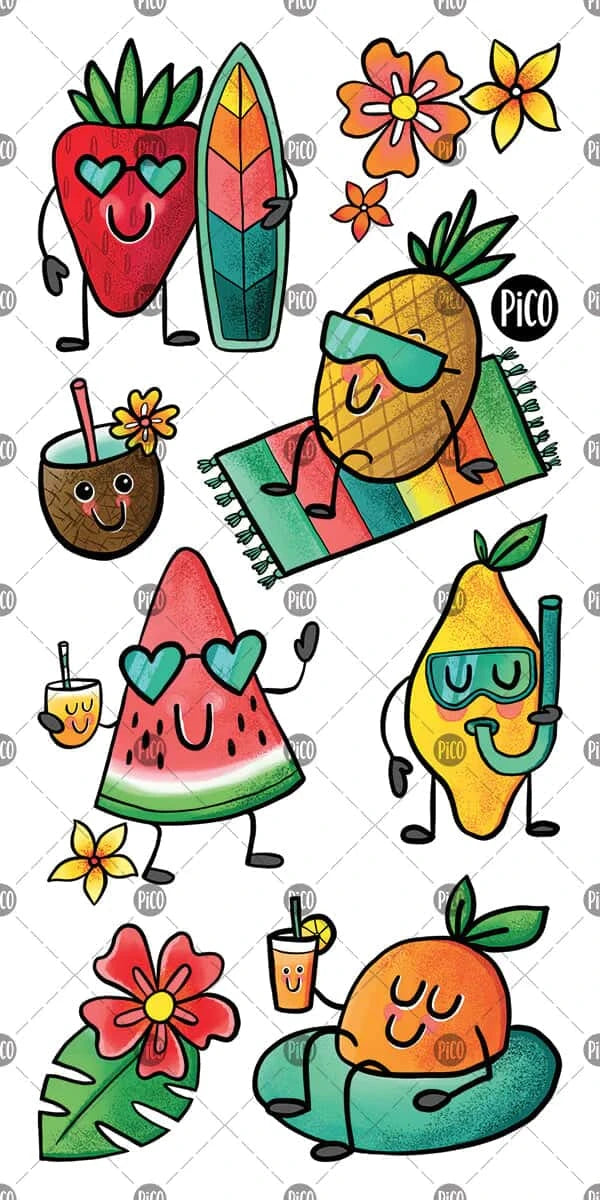 PICO TATOO Fruits à la plage