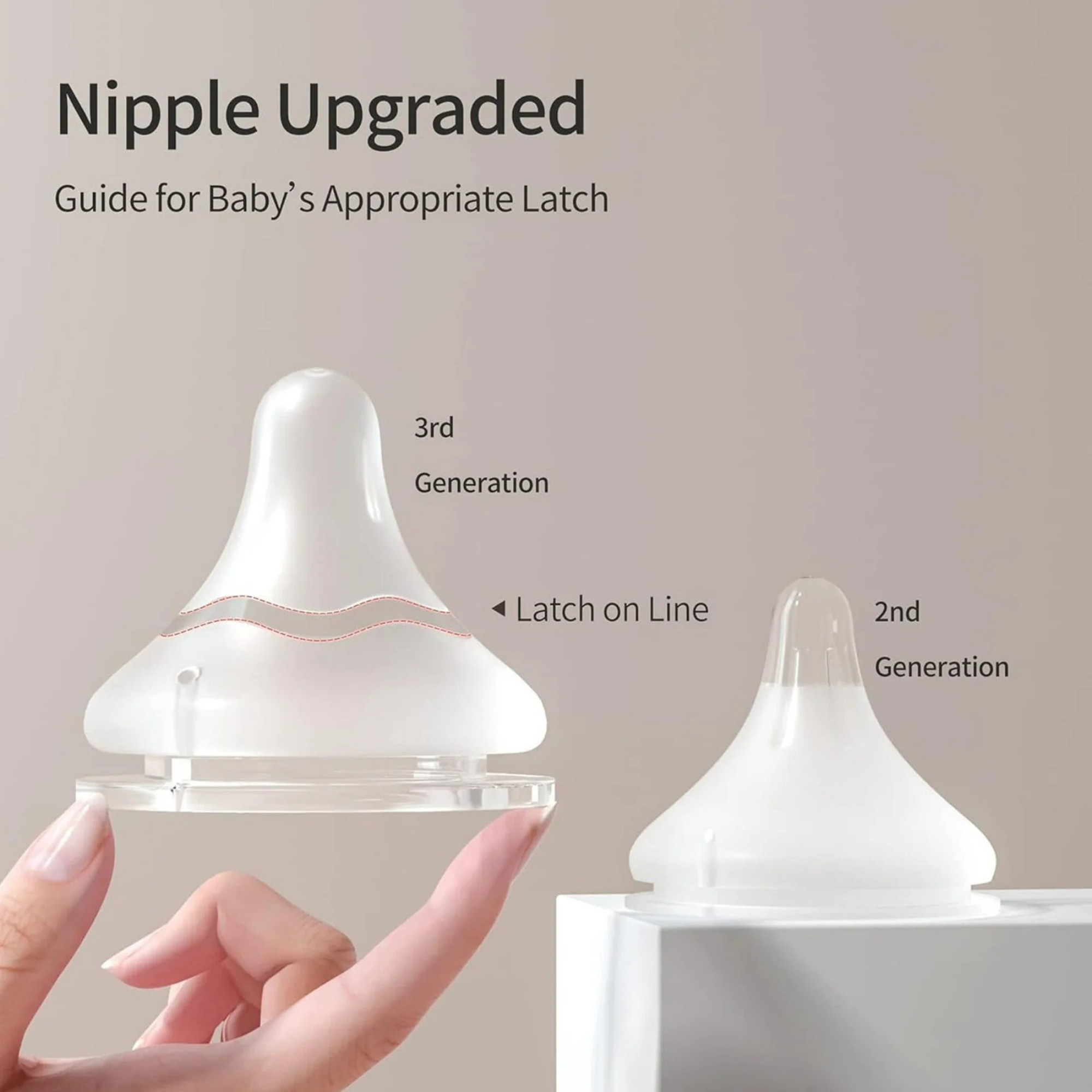 PIGEON Baby Bottle Nipple (3-Pack)