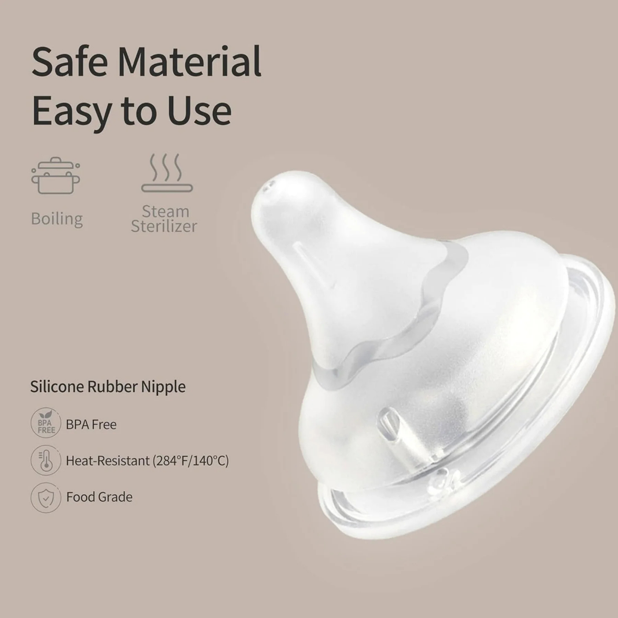 PIGEON Baby Bottle Nipple (3-Pack)