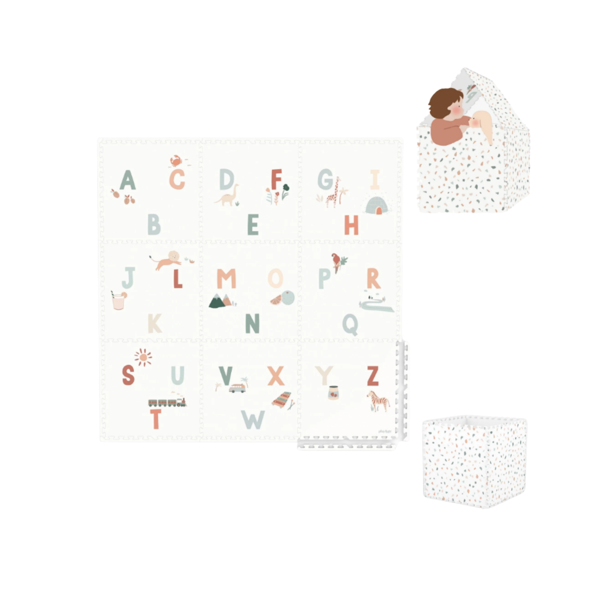 PLAY & GO Puzzlemat, Storage Box and Mini House - Alphabet