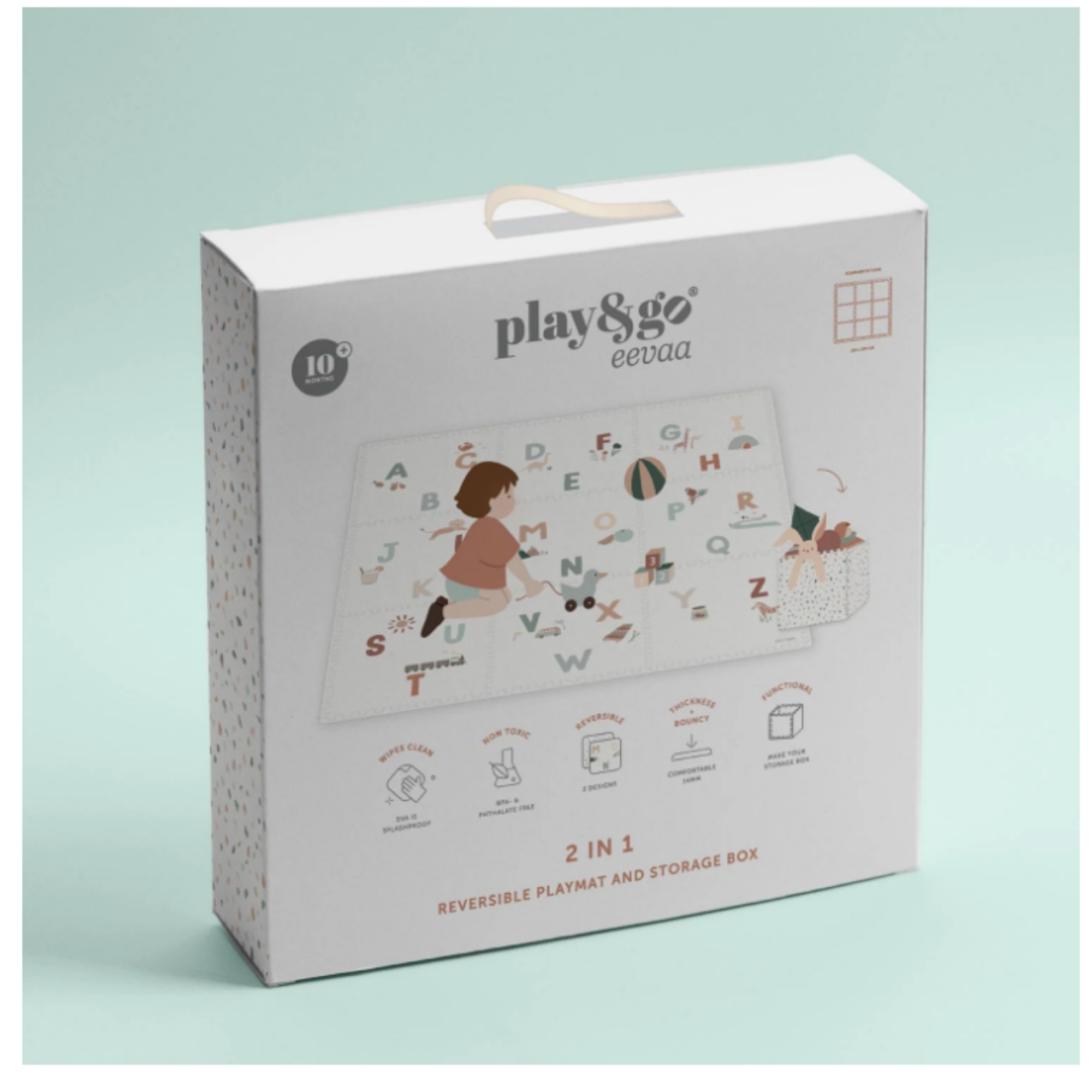 PLAY & GO Puzzlemat, Storage Box and Mini House - Alphabet