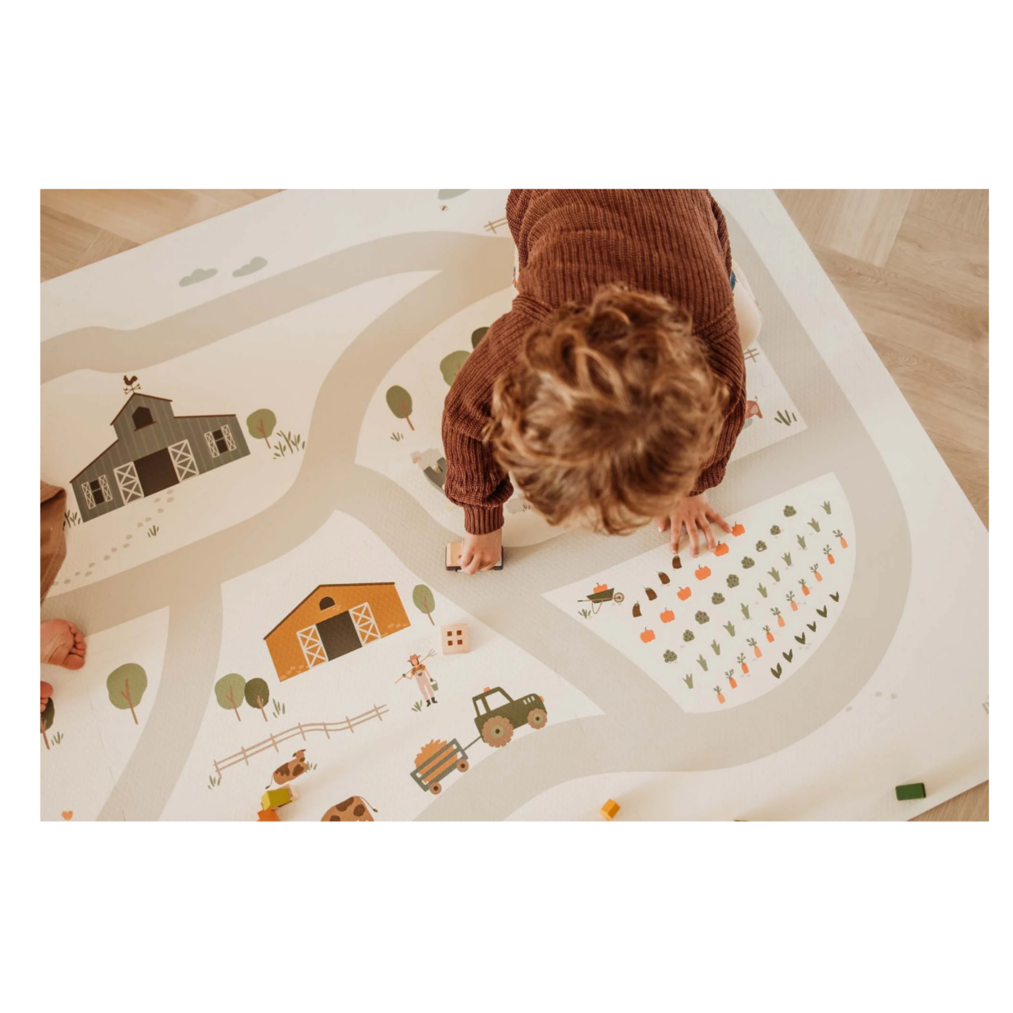PLAY & GO Puzzlemat, Storage Box and Mini House - Farm