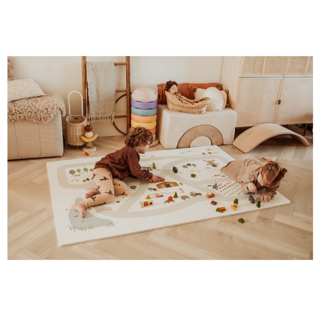PLAY & GO Puzzlemat, Storage Box and Mini House - Farm