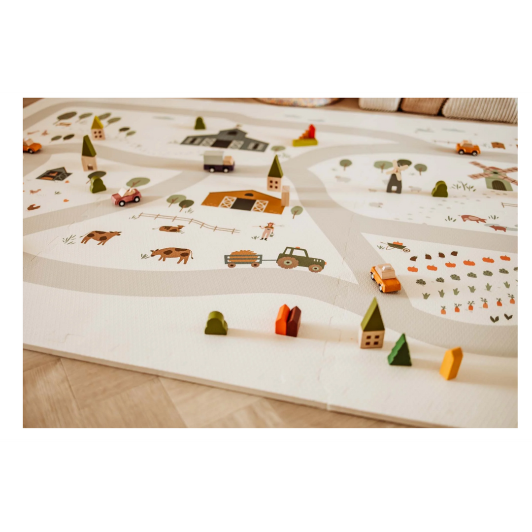 PLAY & GO Puzzlemat, Storage Box and Mini House - Farm