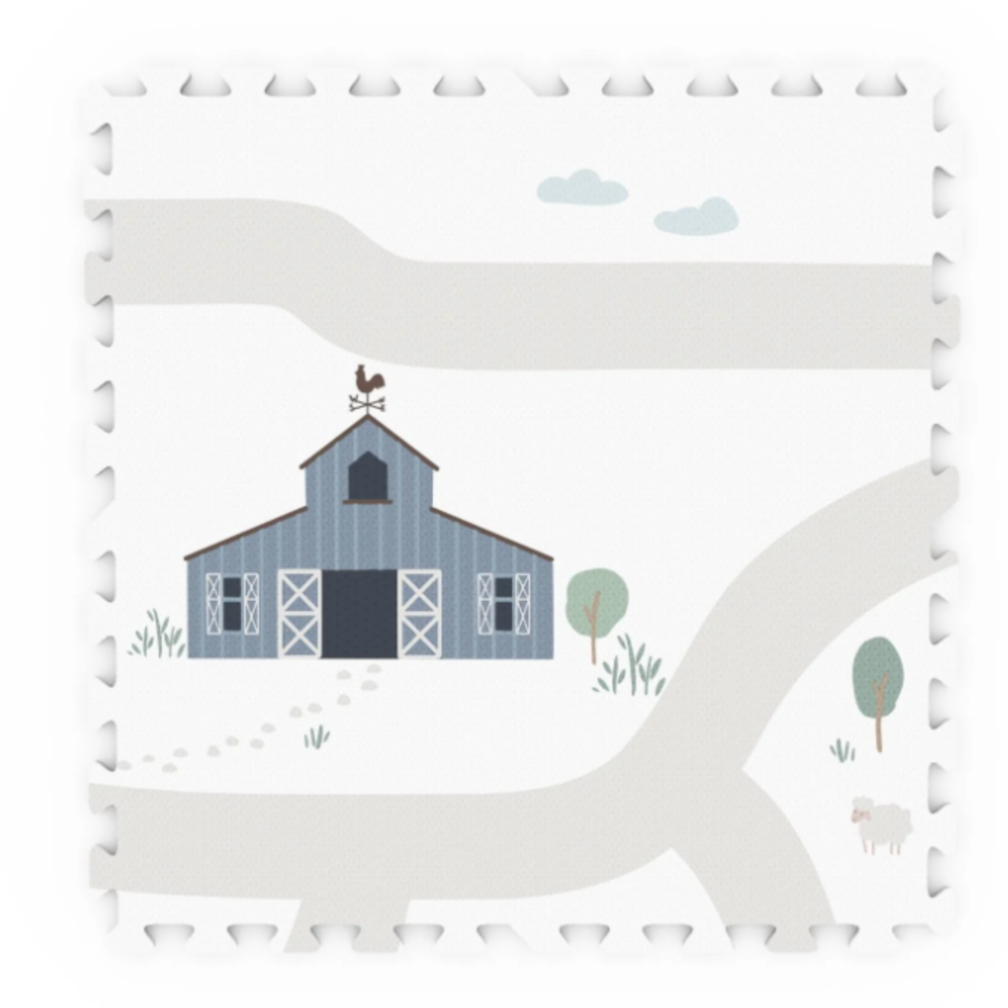 PLAY & GO Puzzlemat, Storage Box and Mini House - Farm