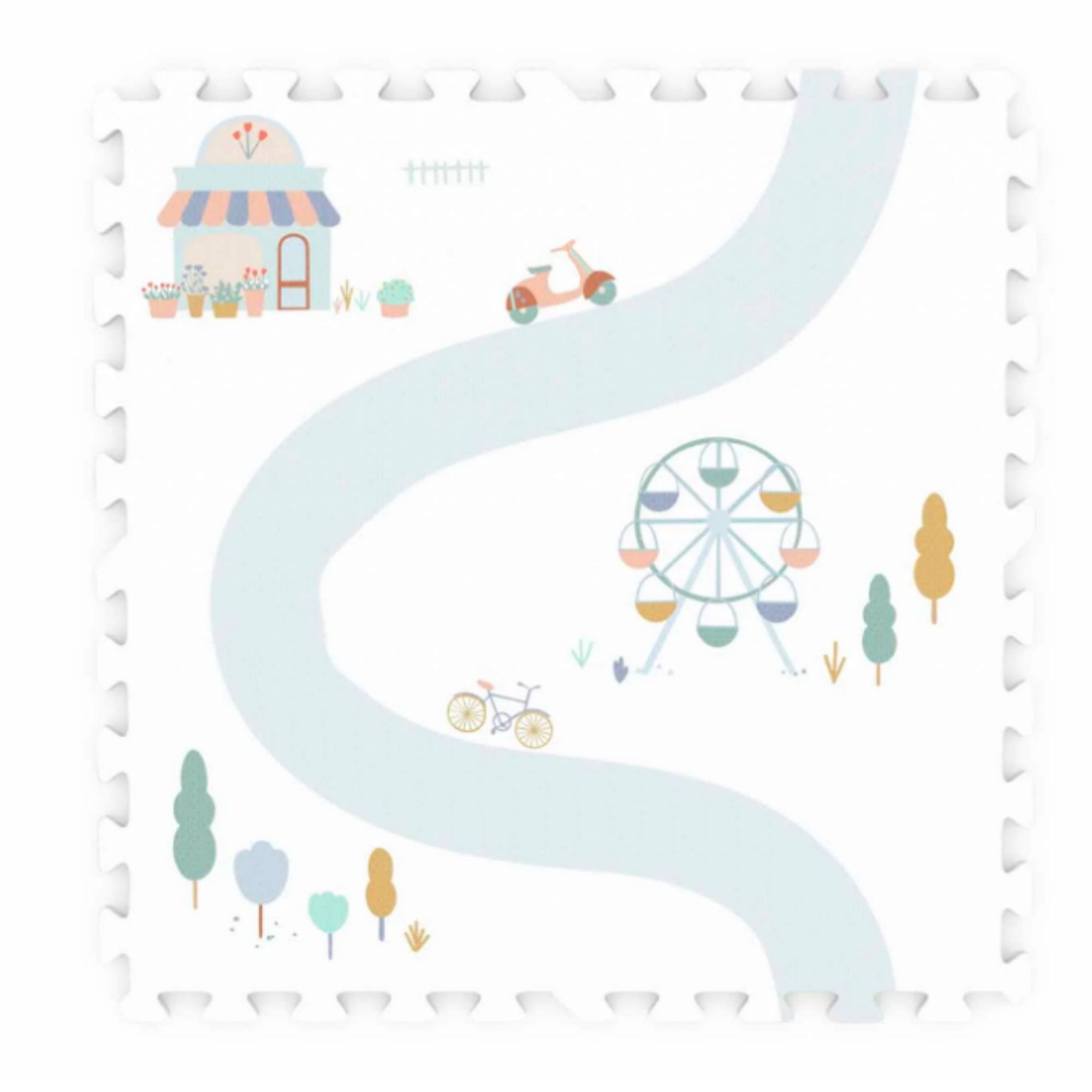 PLAY & GO Puzzlemat, Storage Box and Mini House - Village