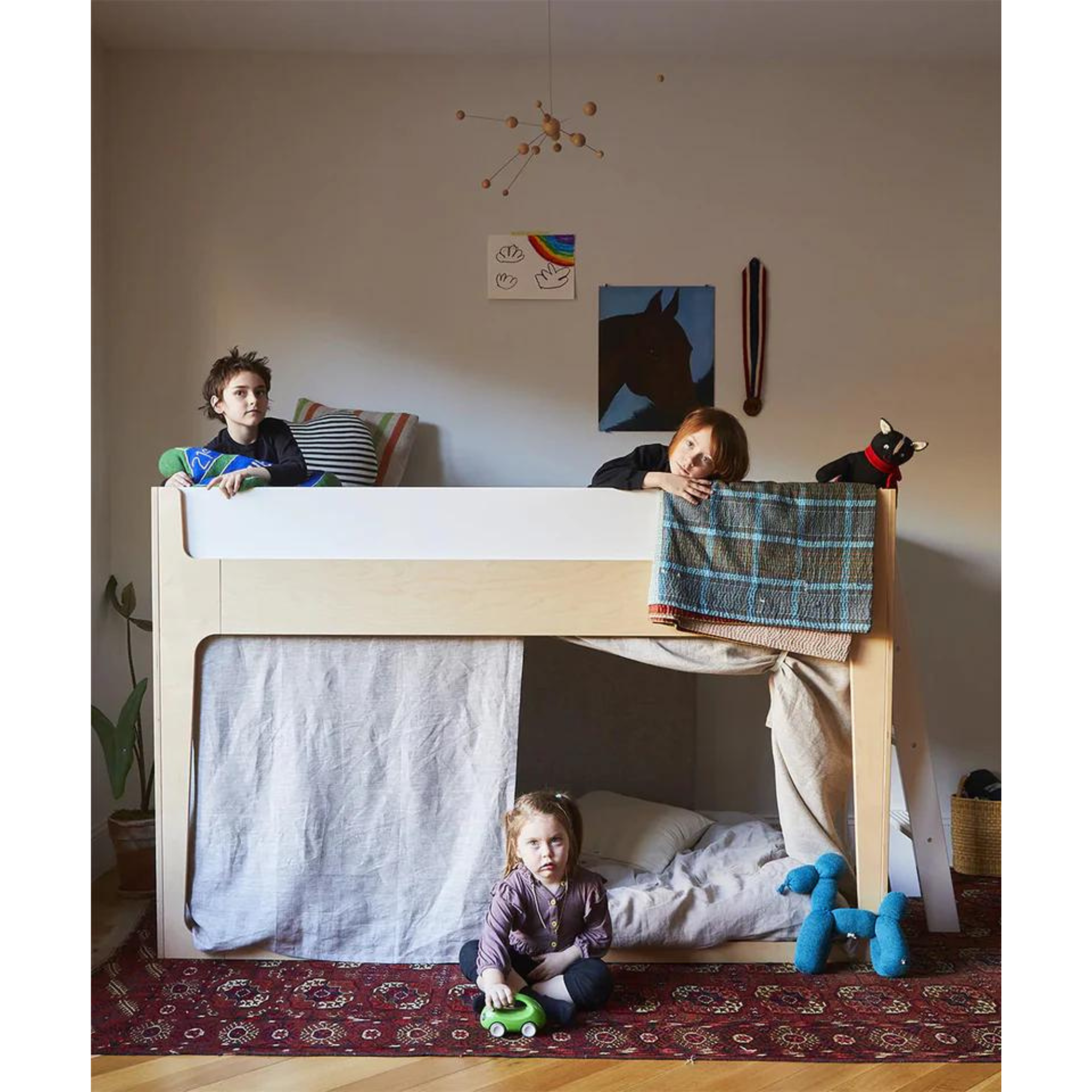 OEUF Perch Nest Bed Twin Size 39 - White/Birch