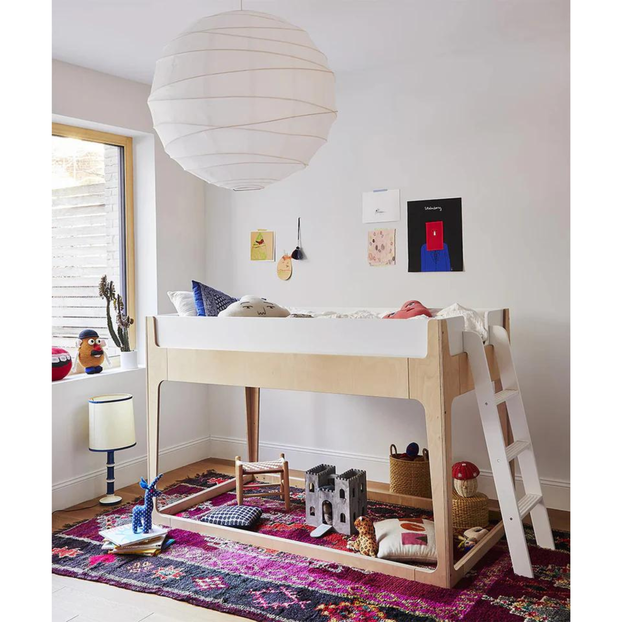 OEUF Perch Nest Bed Twin Size 39 - White/Birch