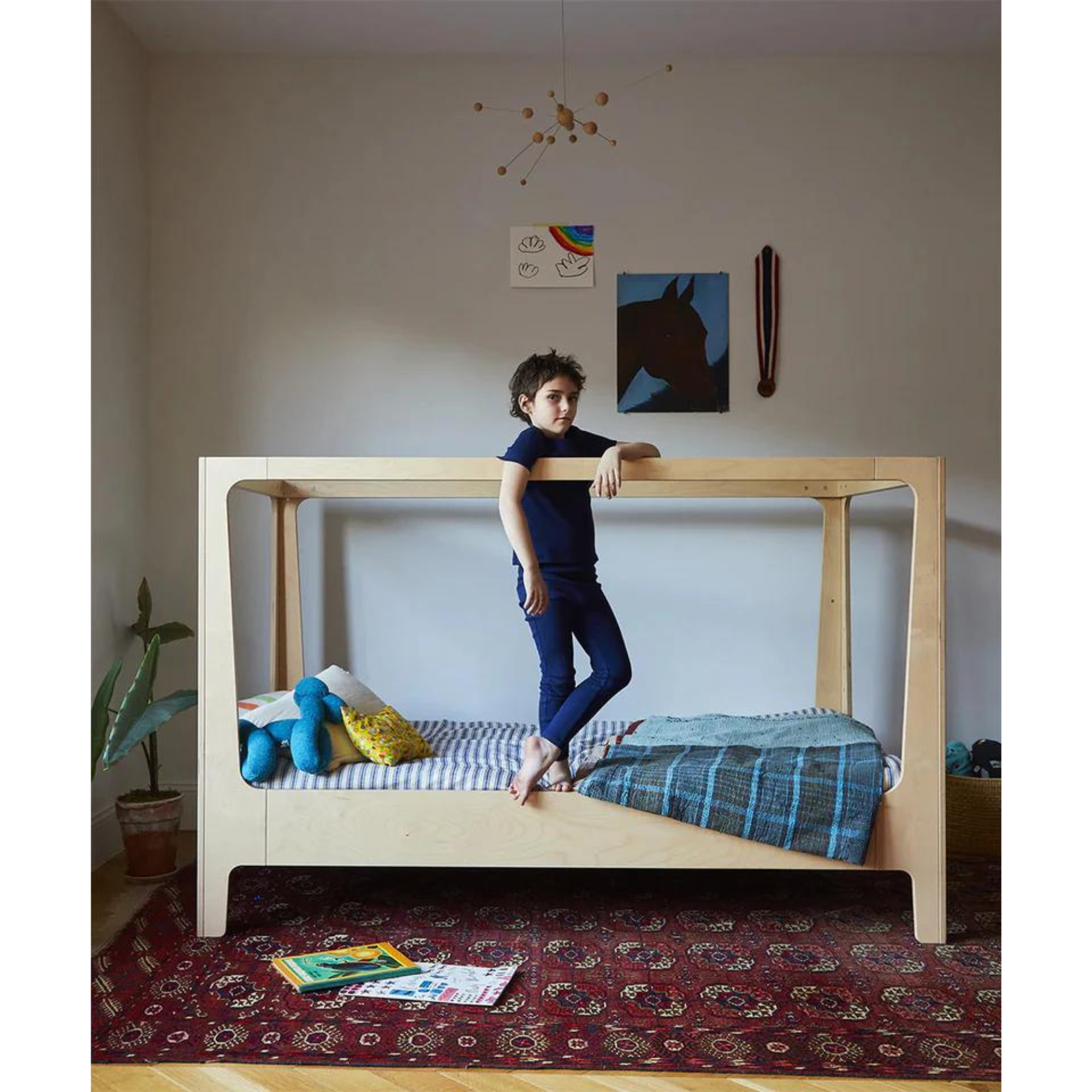 OEUF Perch Nest Bed Twin Size 39 - White/Birch