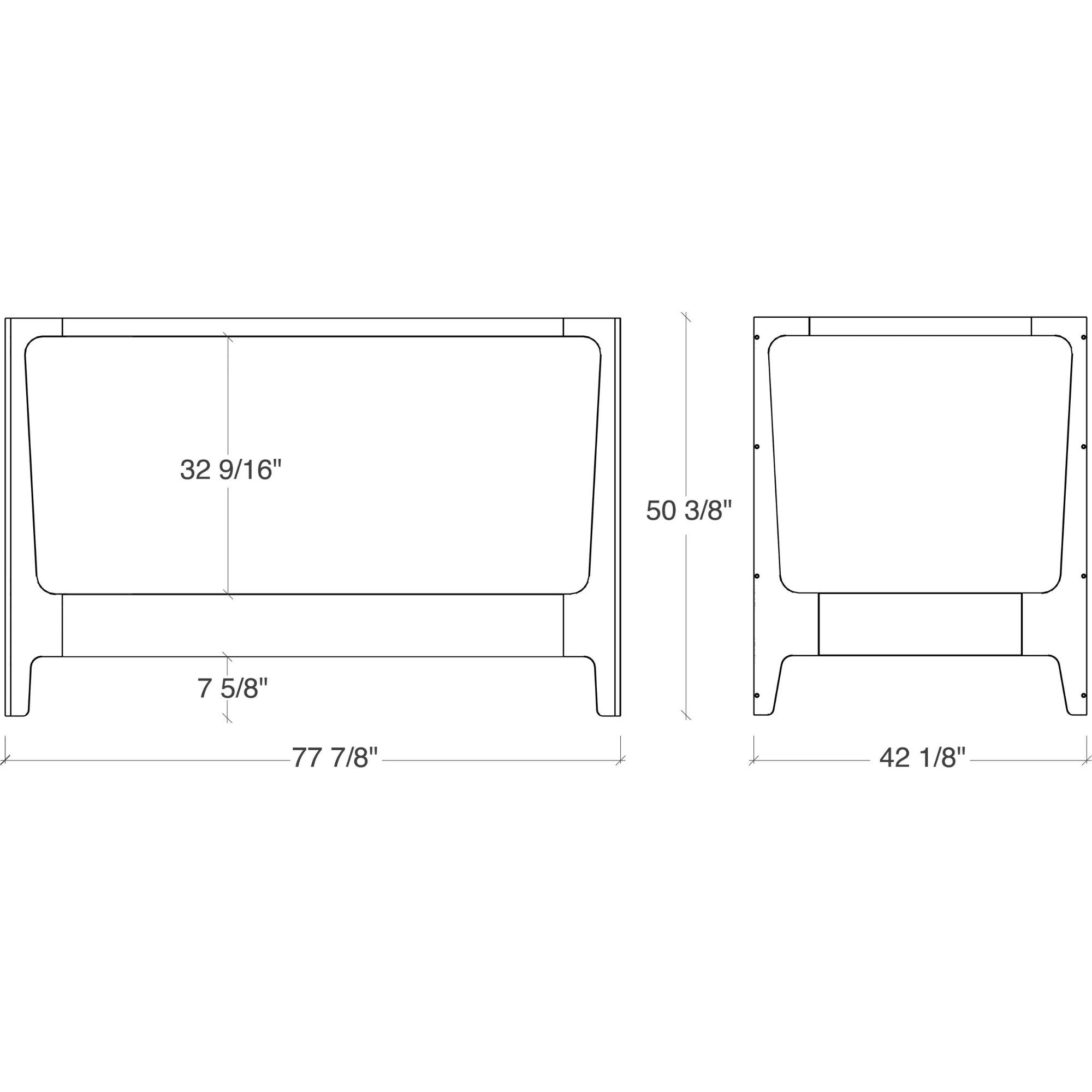 OEUF Perch Nest Bed Twin Size 39 - White/Birch
