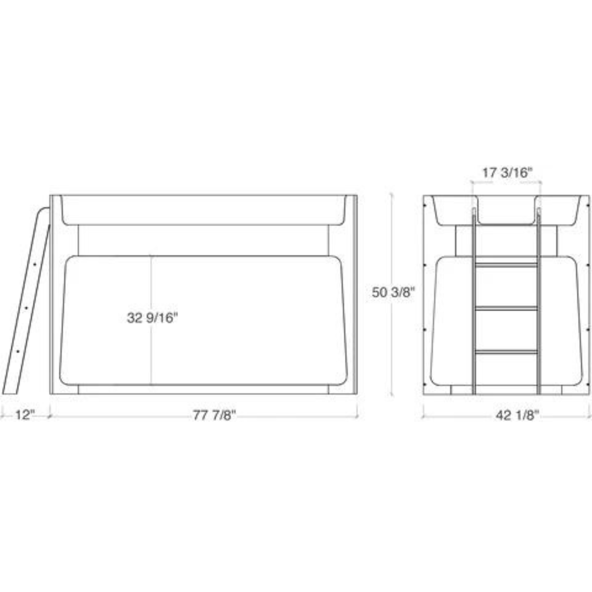 OEUF Perch Nest Bed Twin Size 39 - White/Birch