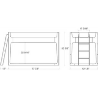 Thumbnail for OEUF Perch Nest Bed Twin Size 39 - White/Birch