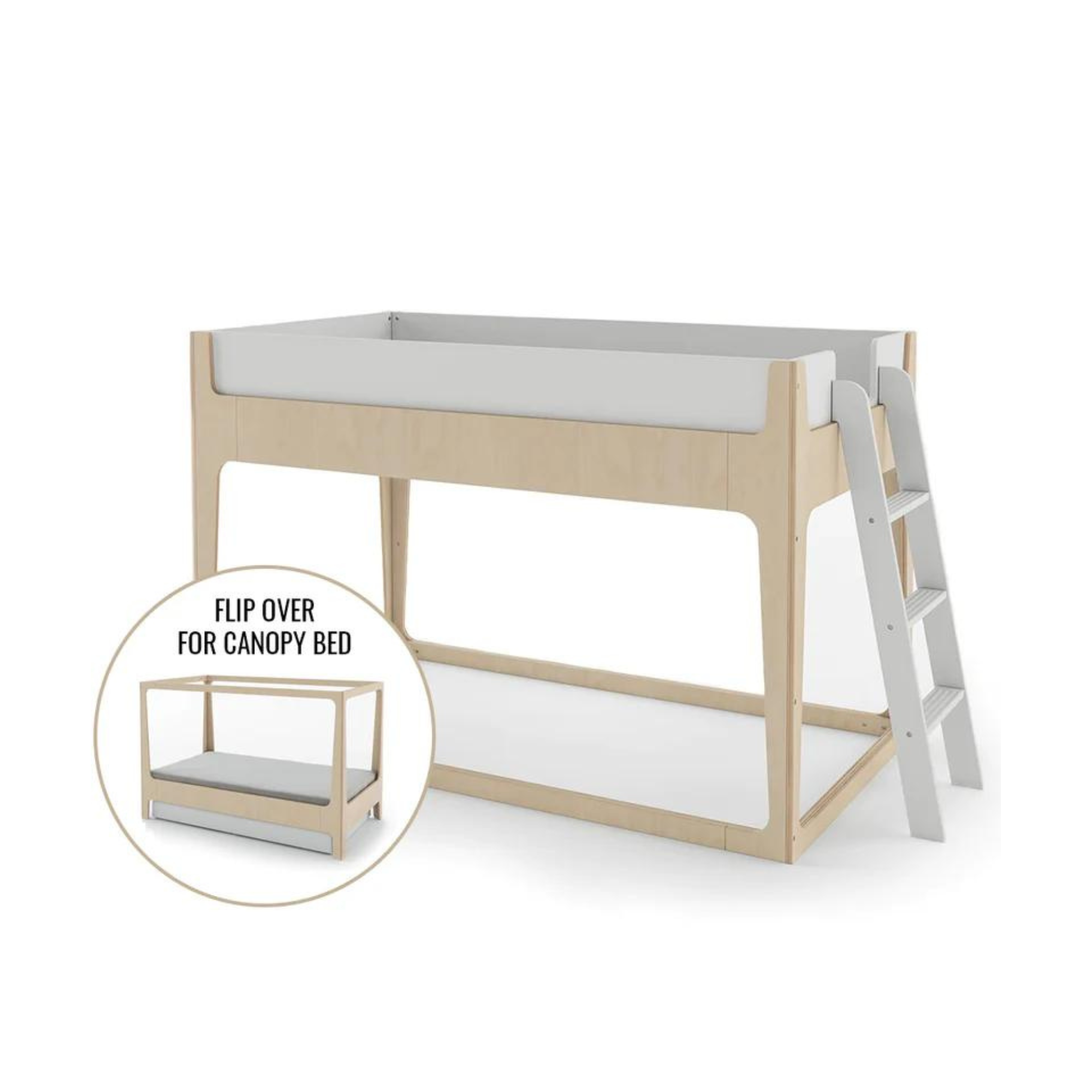 OEUF Perch Nest Bed Twin Size 39 - White/Birch