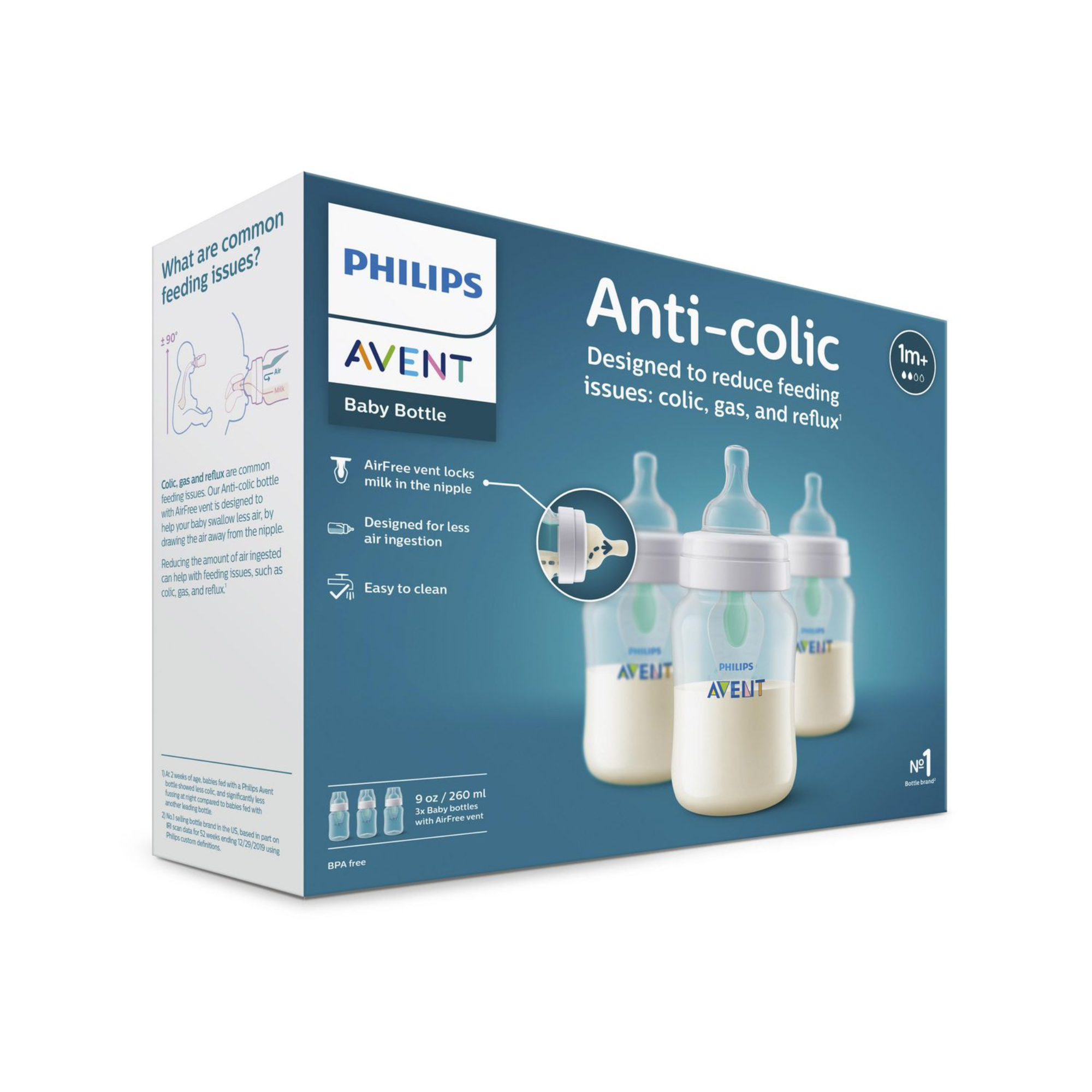 Biberon anti-colique AVENT - 118 ml (lot de 3)