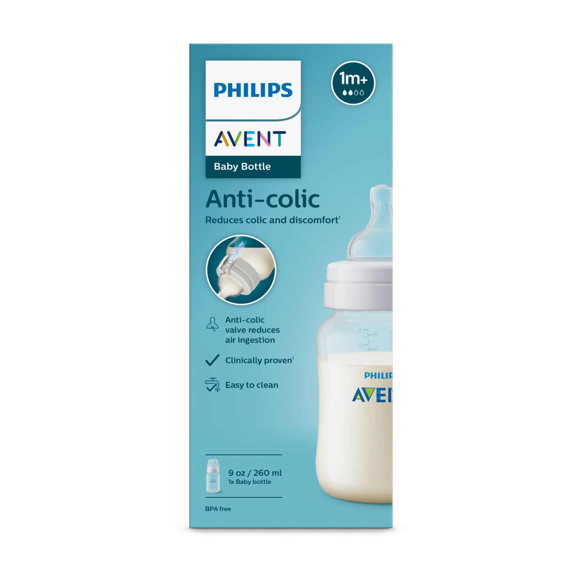AVENT Anti-colic Baby Bottle - 9oz (1-Pack)