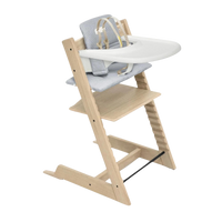 Thumbnail for STOKKE Tripp Trapp Complete High Chair Oak - Natural/Nordic Blue Cushion