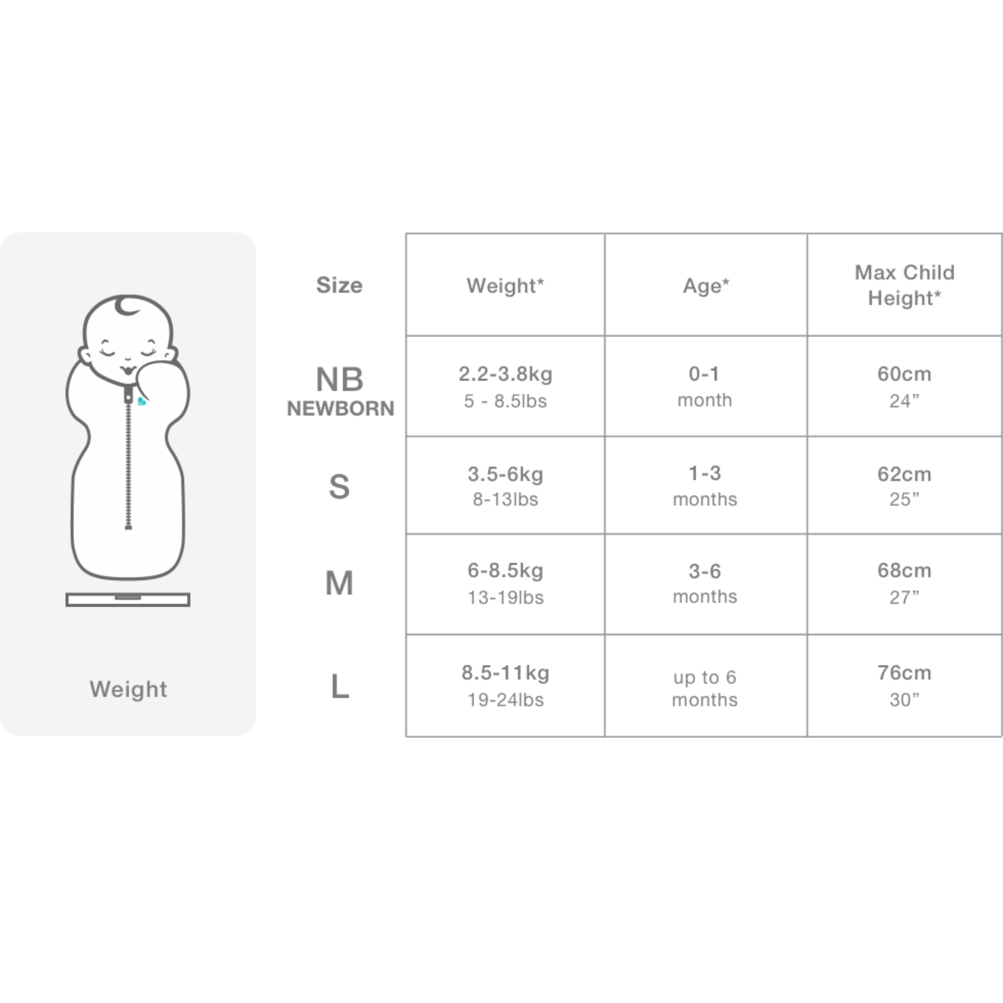 LOVE TO DREAM Swaddle Up Desco Lite 0.2Tog - Space