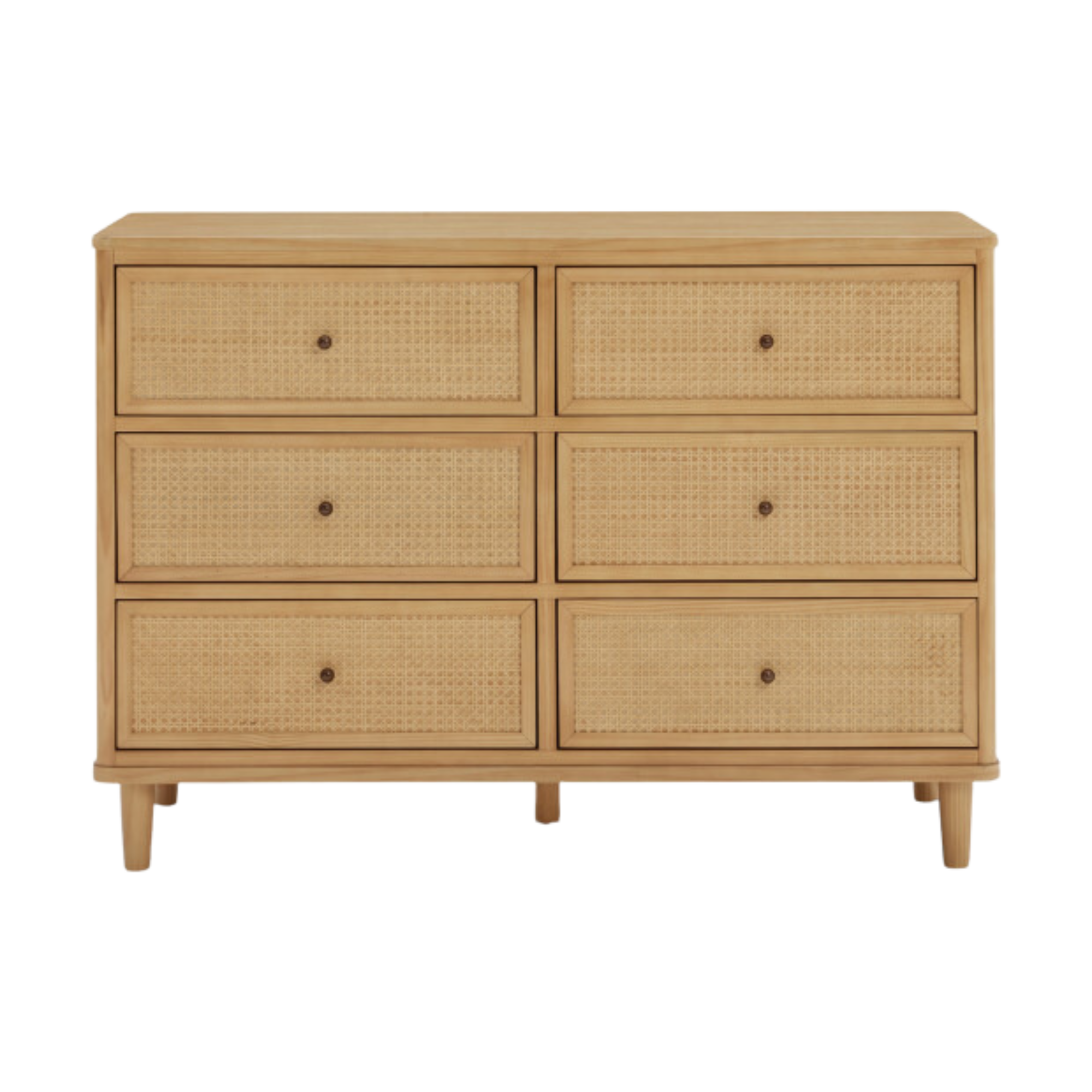 NAMESAKE Marin with Cane 6 Drawer Assembled Dresser