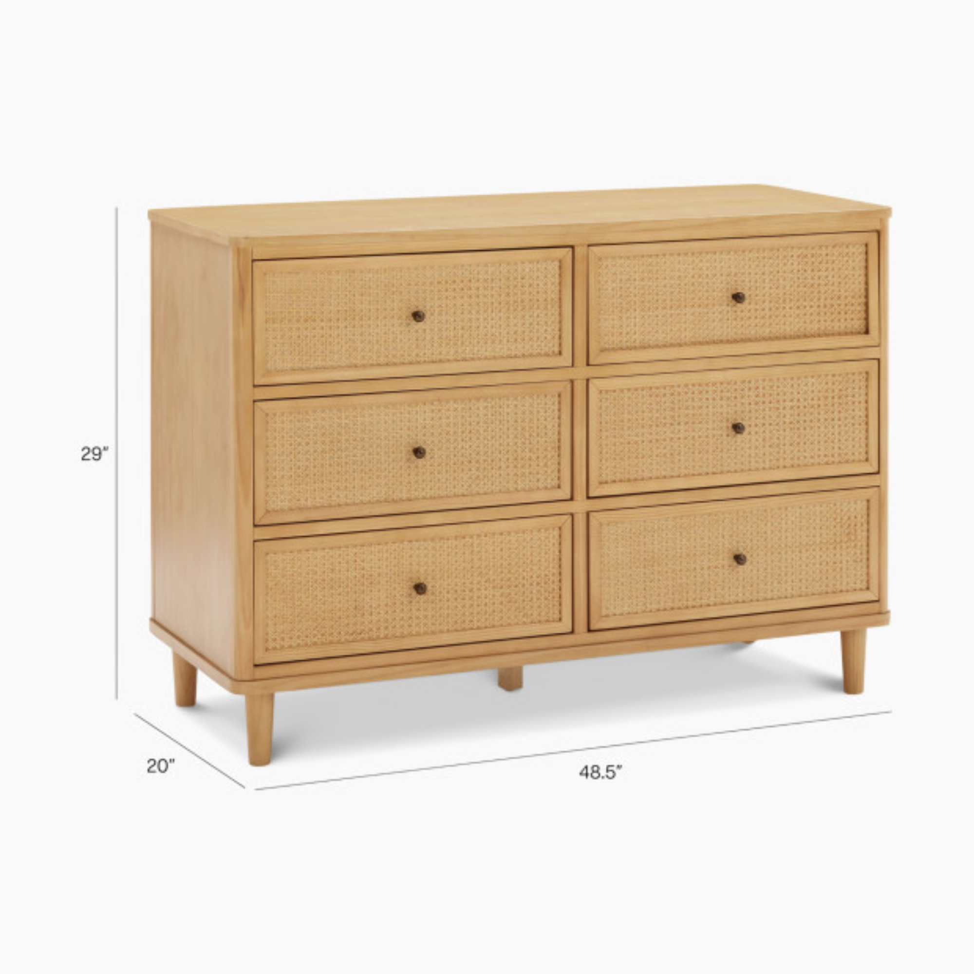 NAMESAKE Marin with Cane 6 Drawer Assembled Dresser
