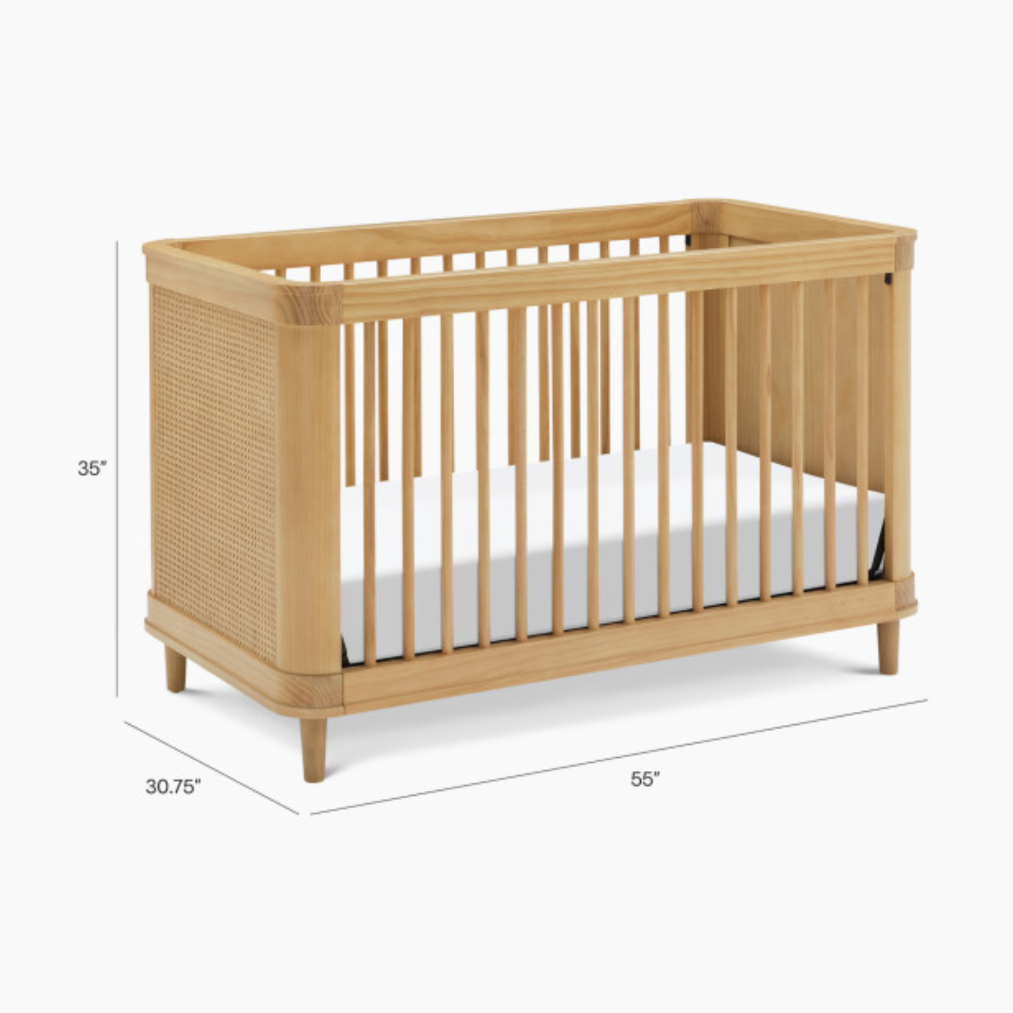 Lit bébé convertible 3 en 1 Marin avec canne homonyme