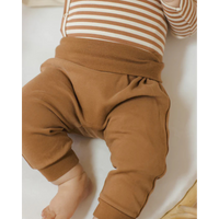 Thumbnail for QUINCY MAE Baby Pant Set - Cinnamon/Natural