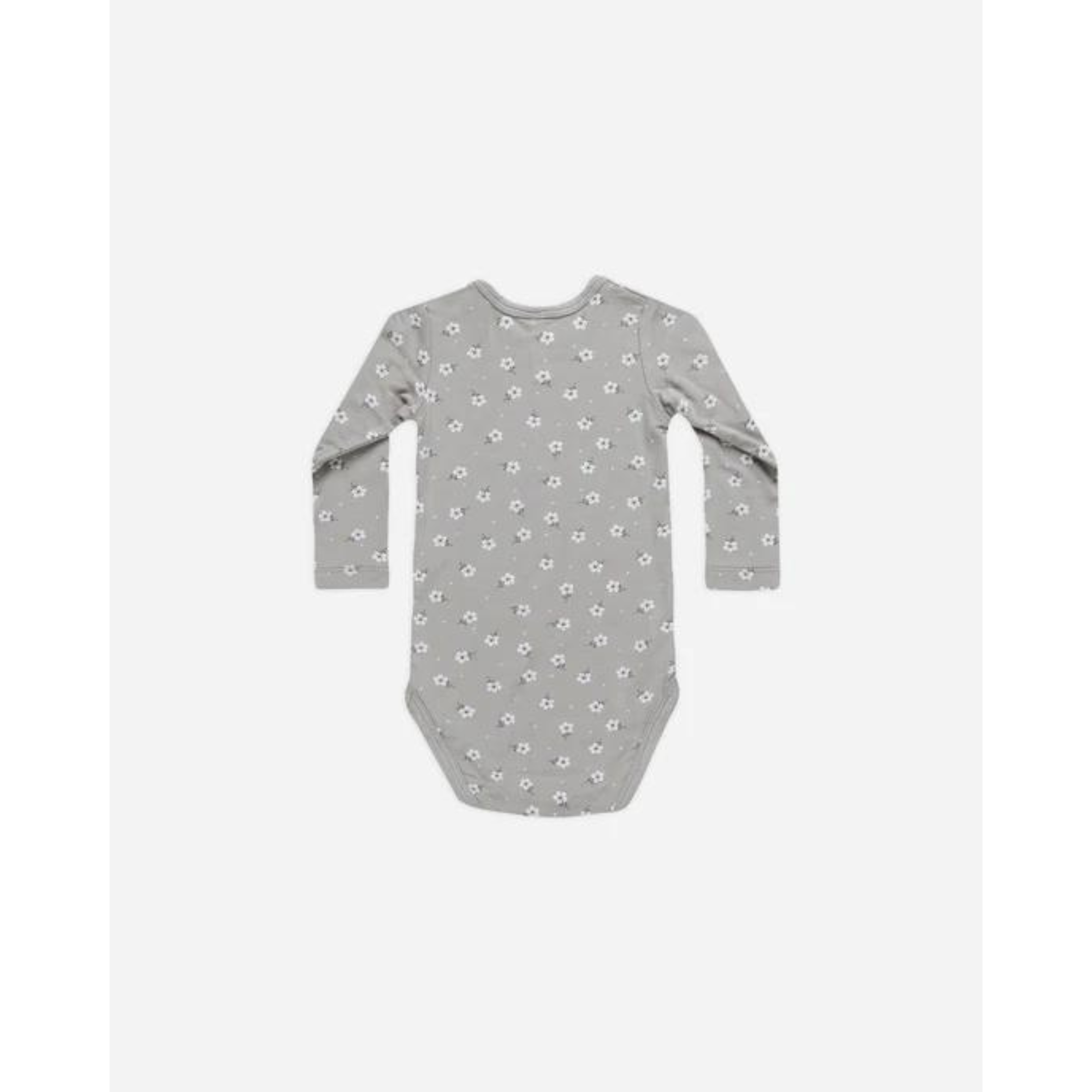 QUINCY MAE Bamboo Long Sleeve Bodysuit - Blue Ditsy