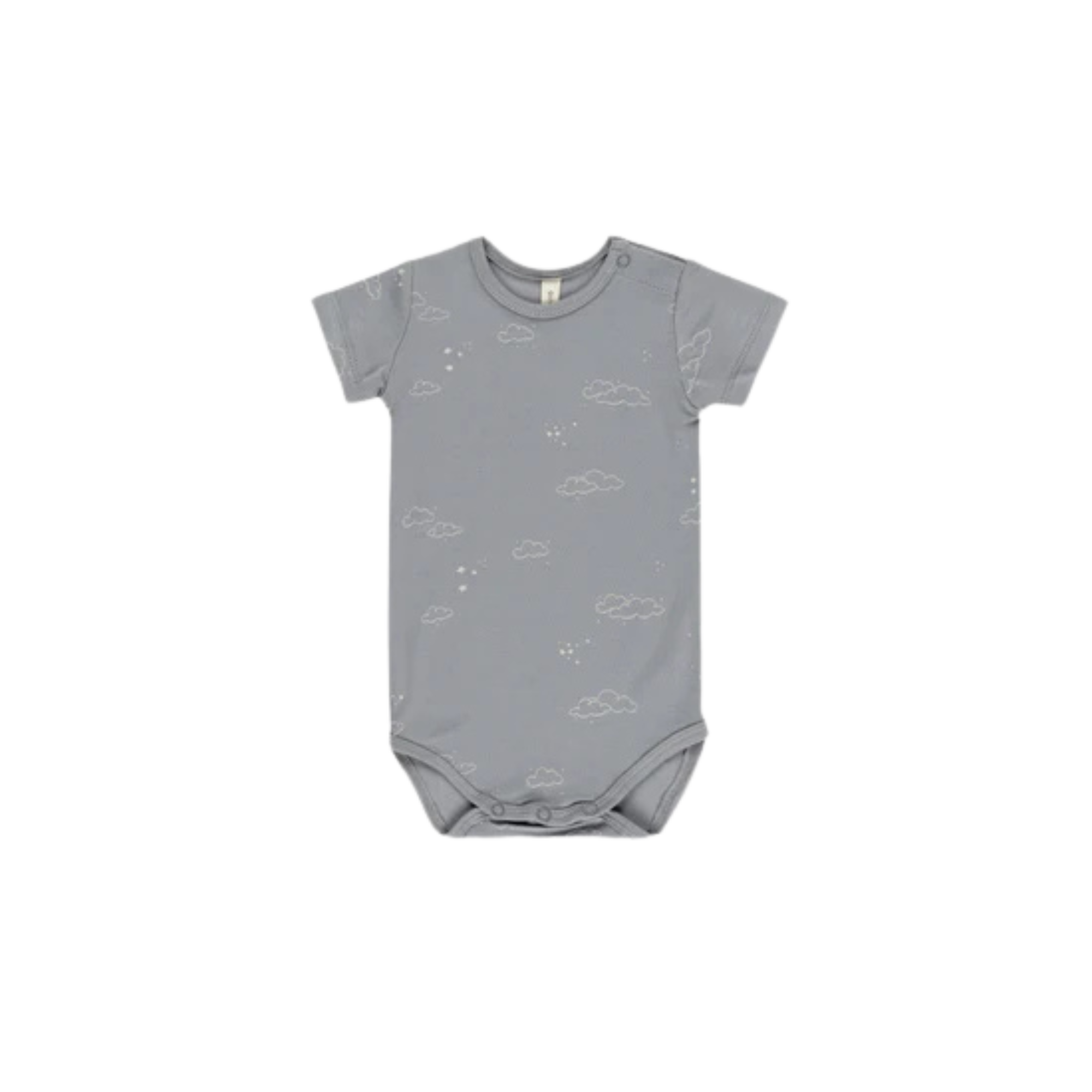 QUINCY MAE Bamboo Short Sleeve Bodysuit - Clouds
