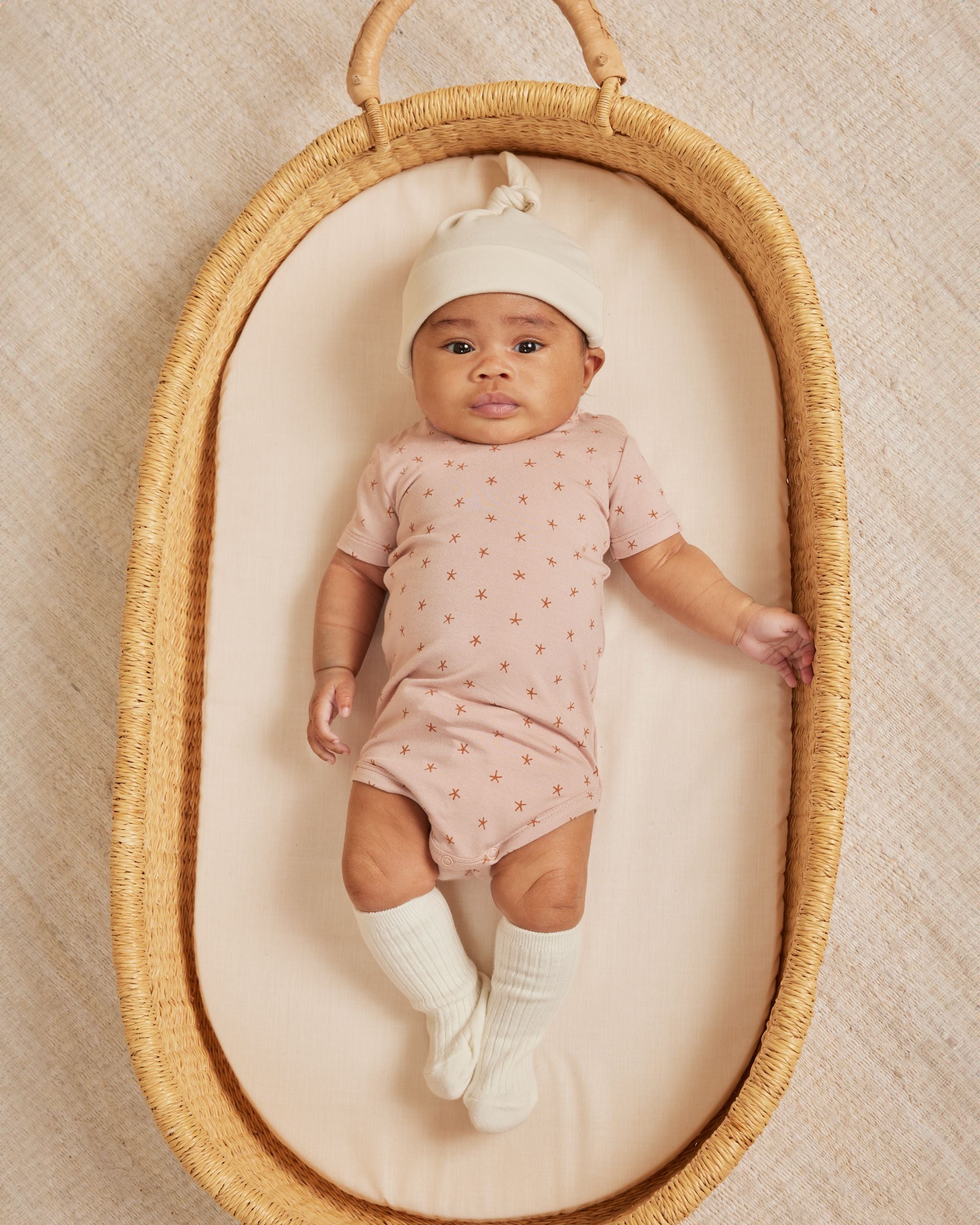 QUINCY MAE Bamboo Short Sleeve Bodysuit - Twinkle