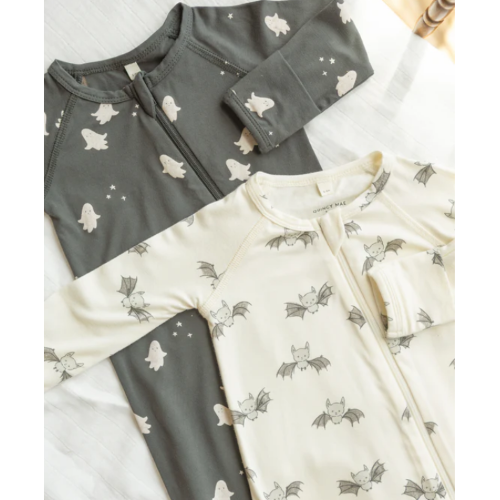 QUINCY MAE Chausse-pieds en bambou avec fermeture éclair - Chauves-souris