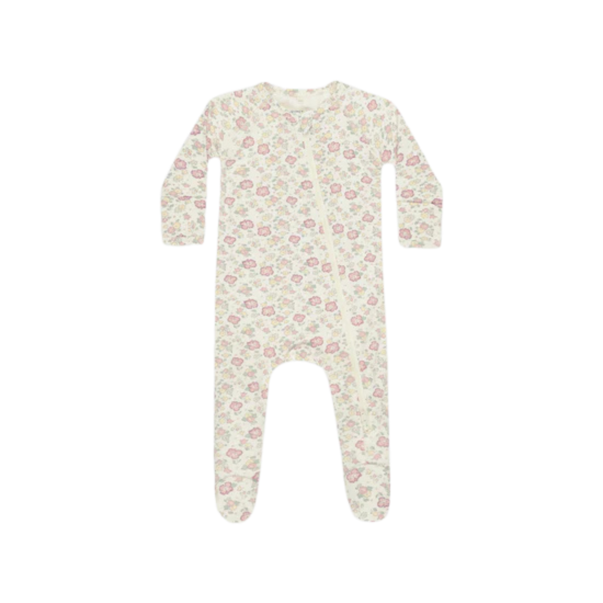 QUINCY MAE Bamboo Zip Sleeper Footie - Bloom