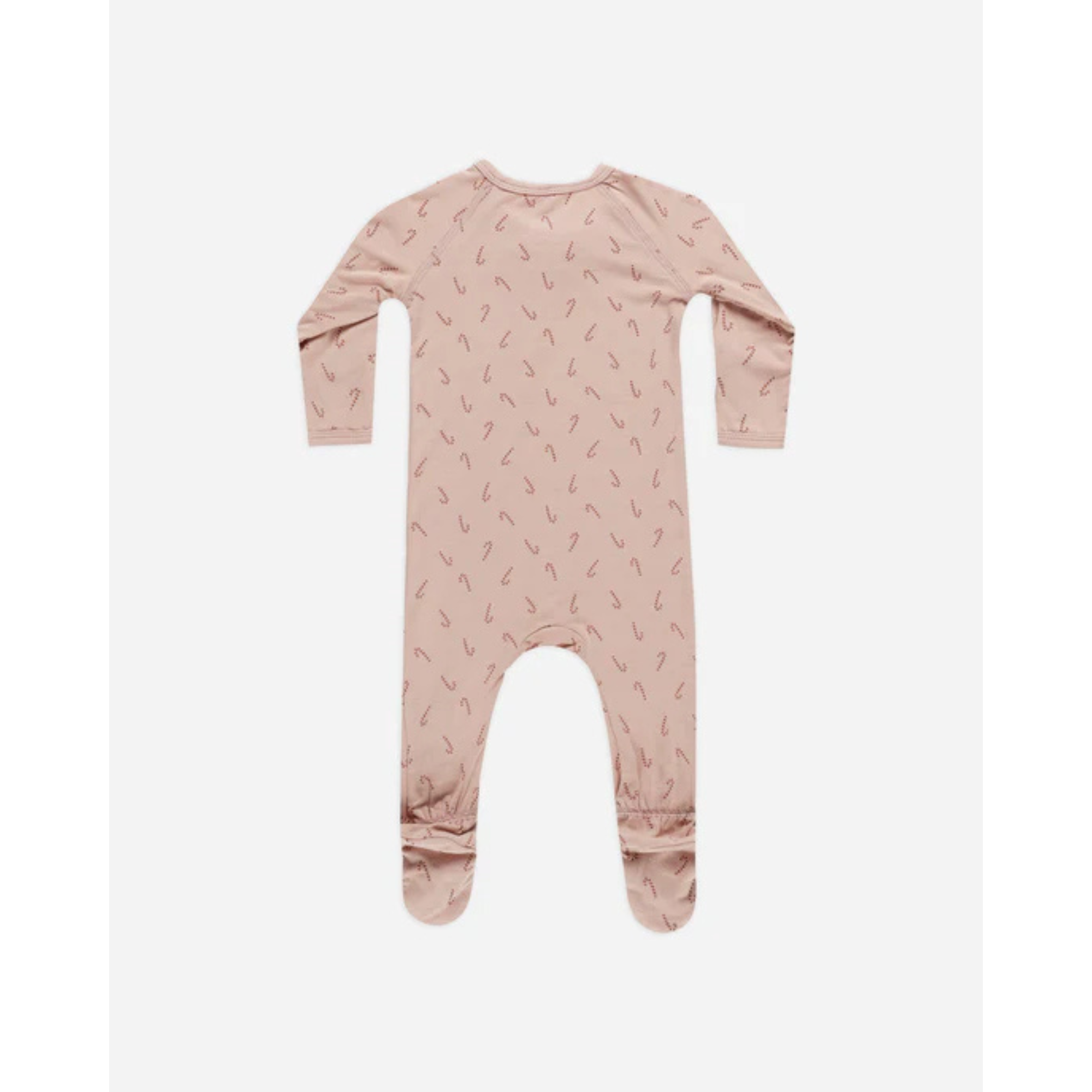 QUINCY MAE Chaussons en bambou avec fermeture éclair - Canne en bonbon