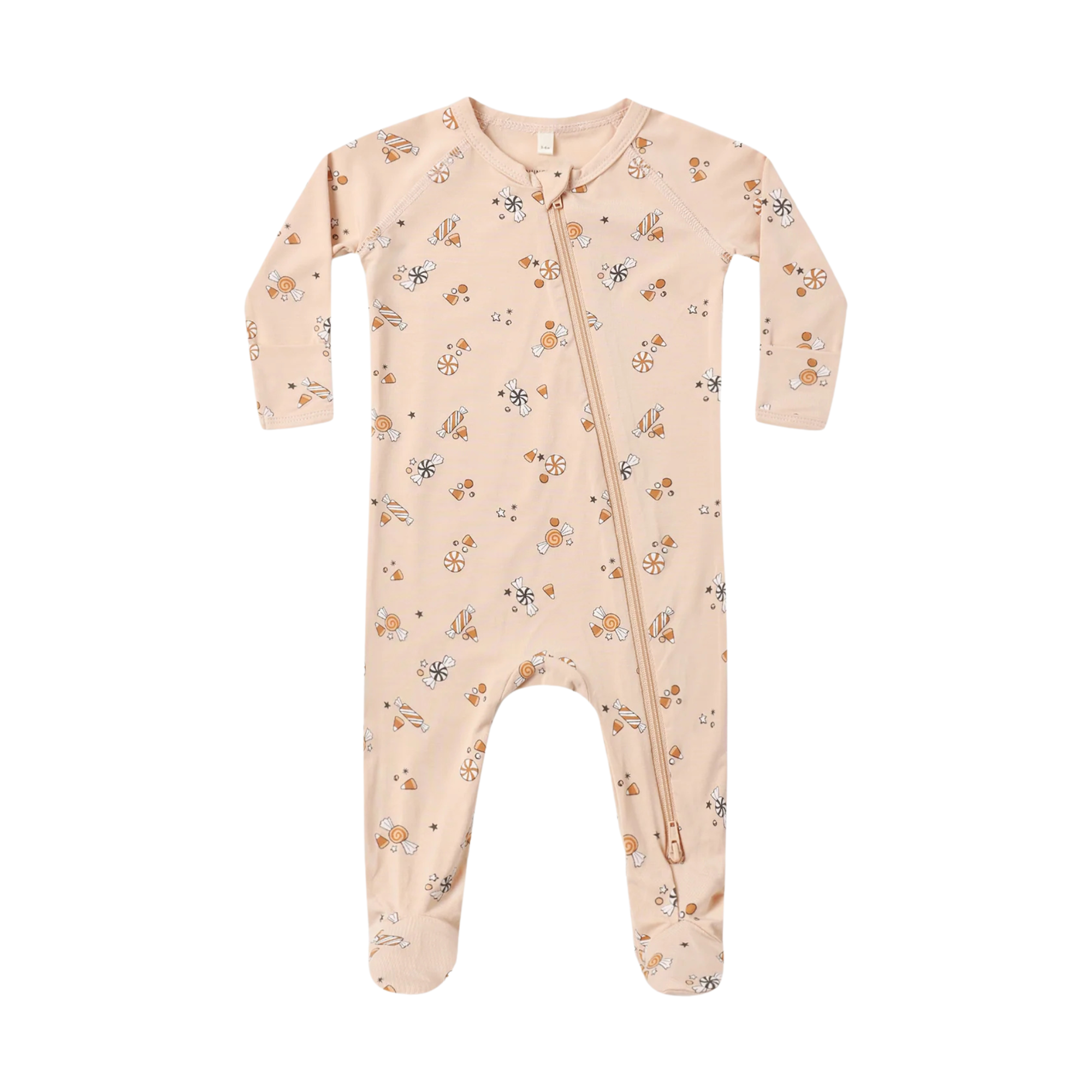 QUINCY MAE Bamboo Zip Footie - Candy